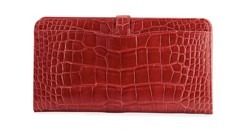 Slip Tab Travel Organizer in Classic Alligator - Abas