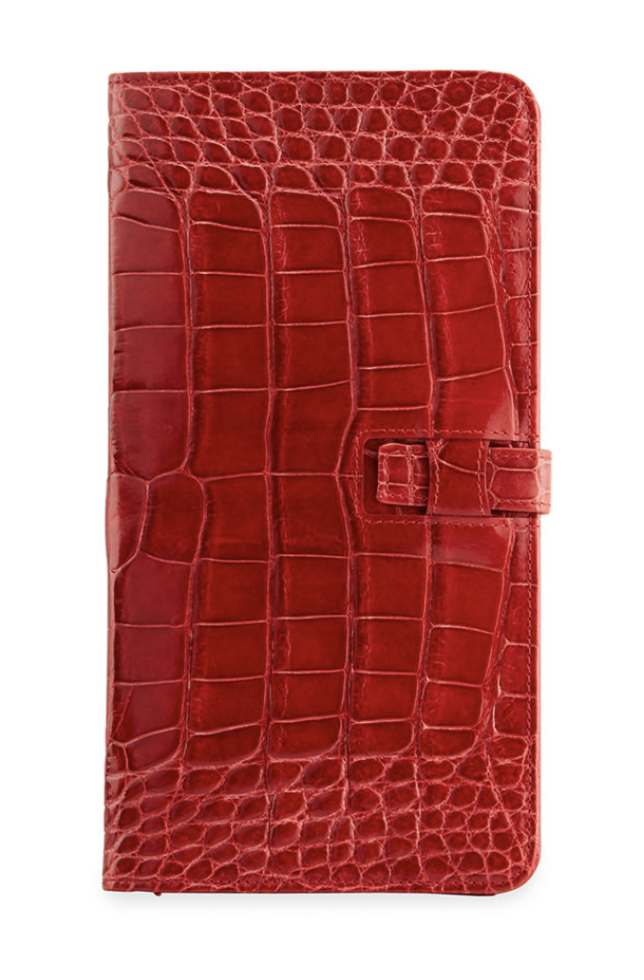 Slip Tab Travel Organizer in Classic Alligator - Abas