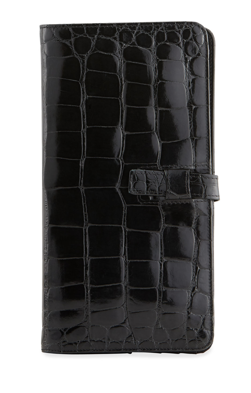 Slip Tab Travel Organizer in Classic Alligator - Abas