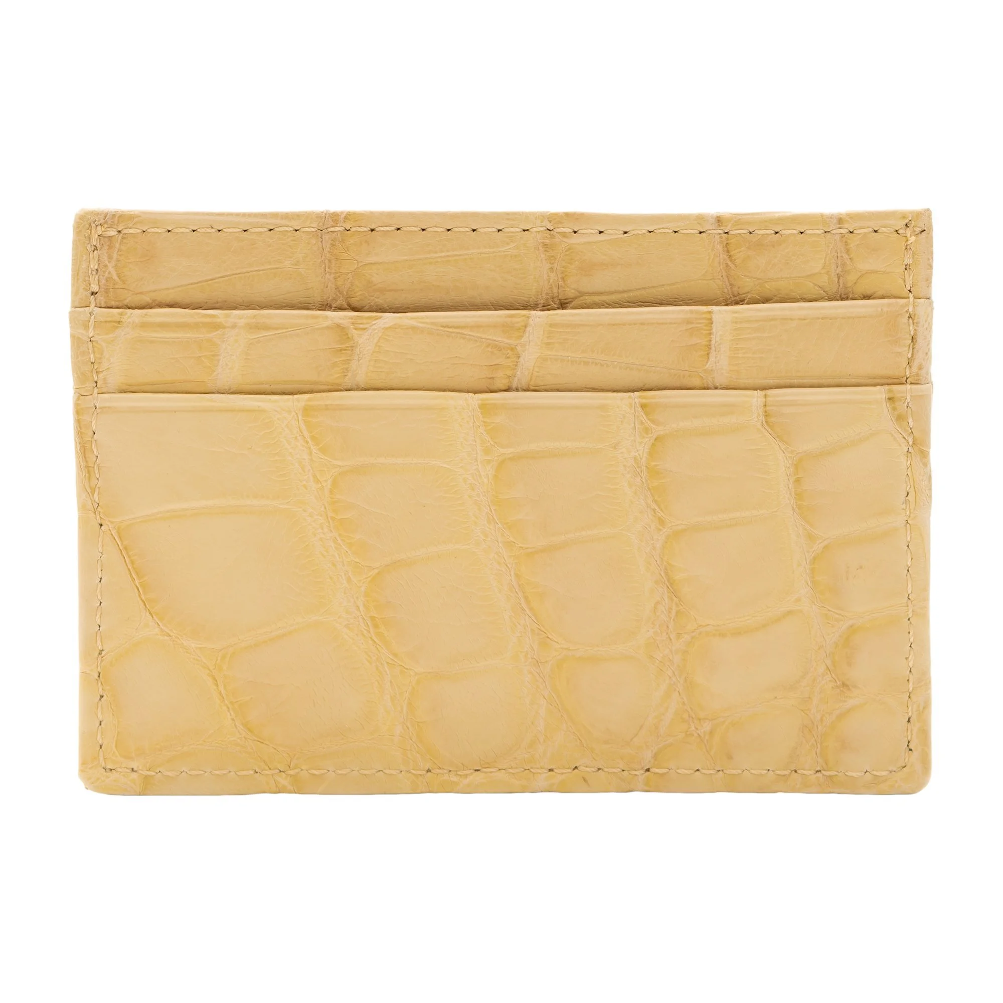 Flat Card Case in Matte Alligator - Abas