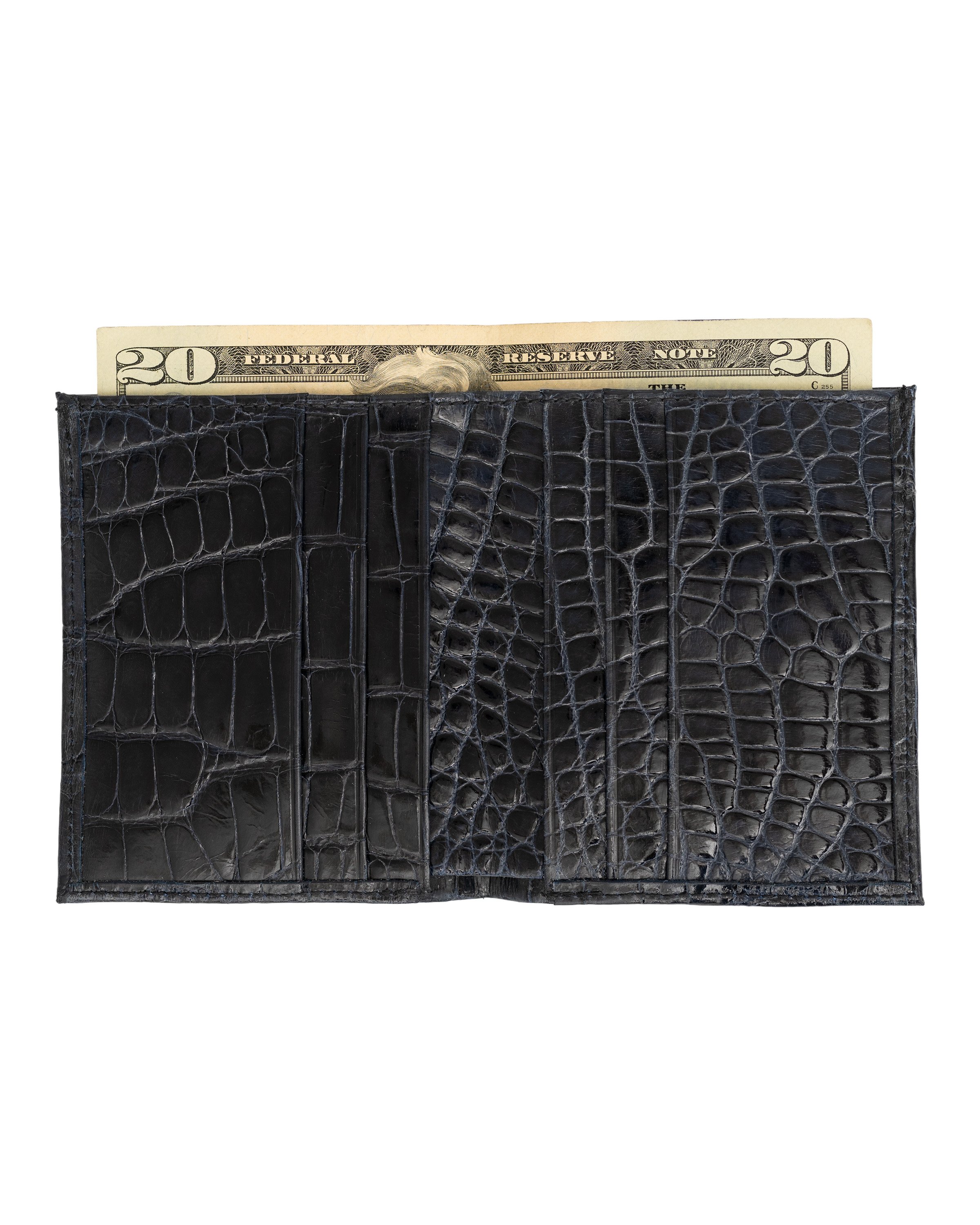 Compact Bifold Wallet in Classic Alligator - Abas
