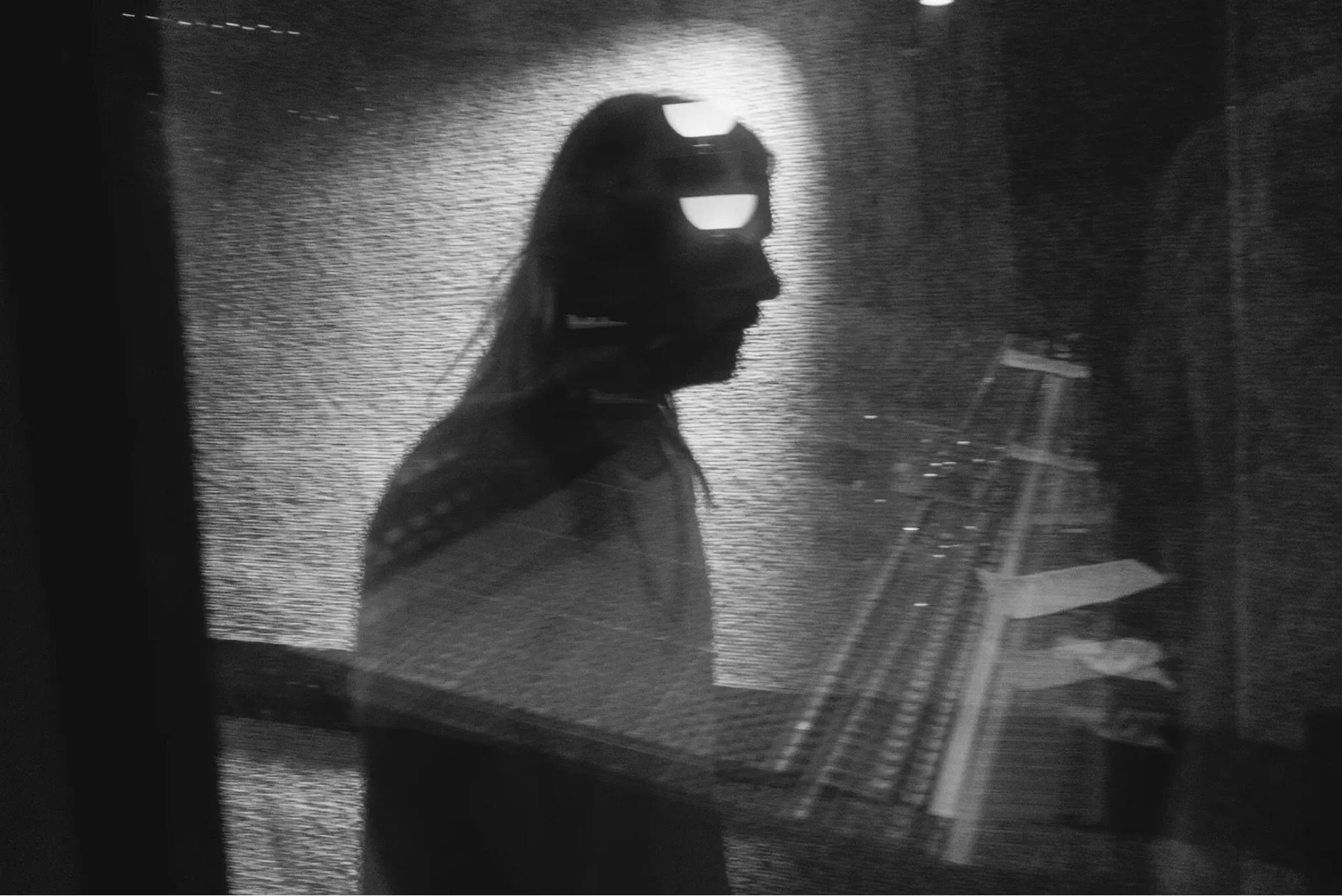 Max Martin reflection in studio glass