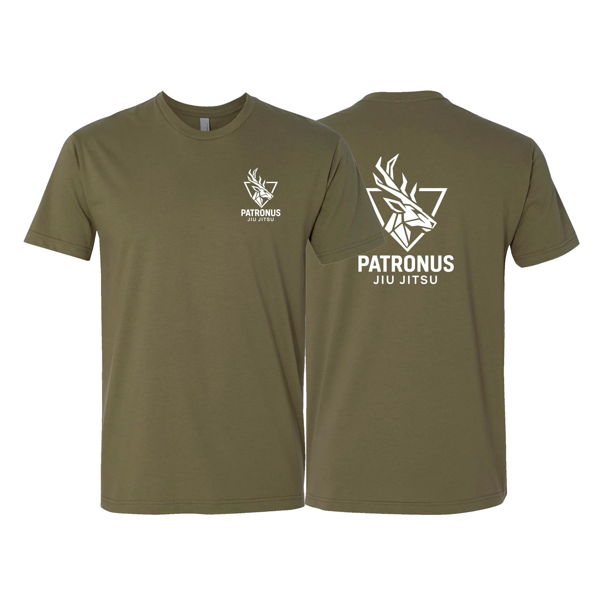 Military Green Next Level Shirt Mockup - Patronus Jiu Jitsu.jpg