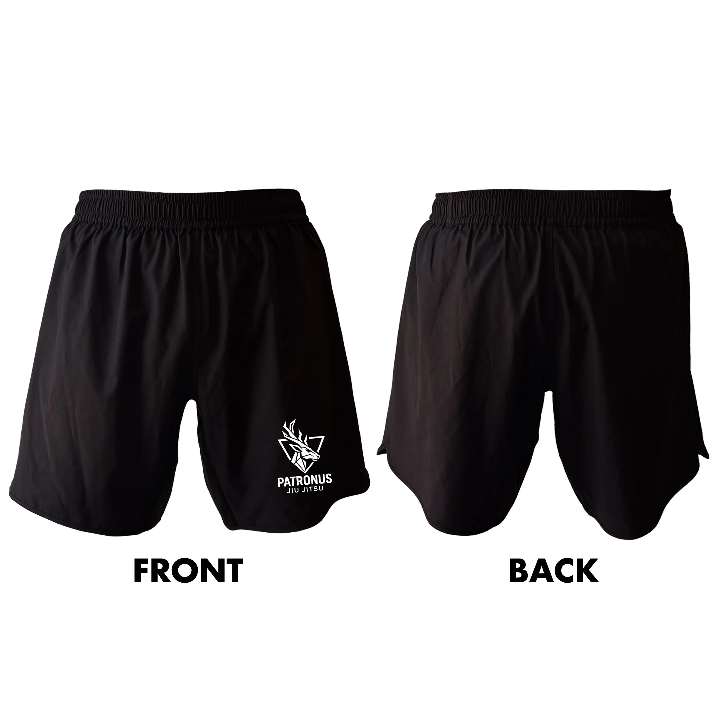 All Black Shorts 2.0 Mockup - Patronus Jiu Jitsu.jpg