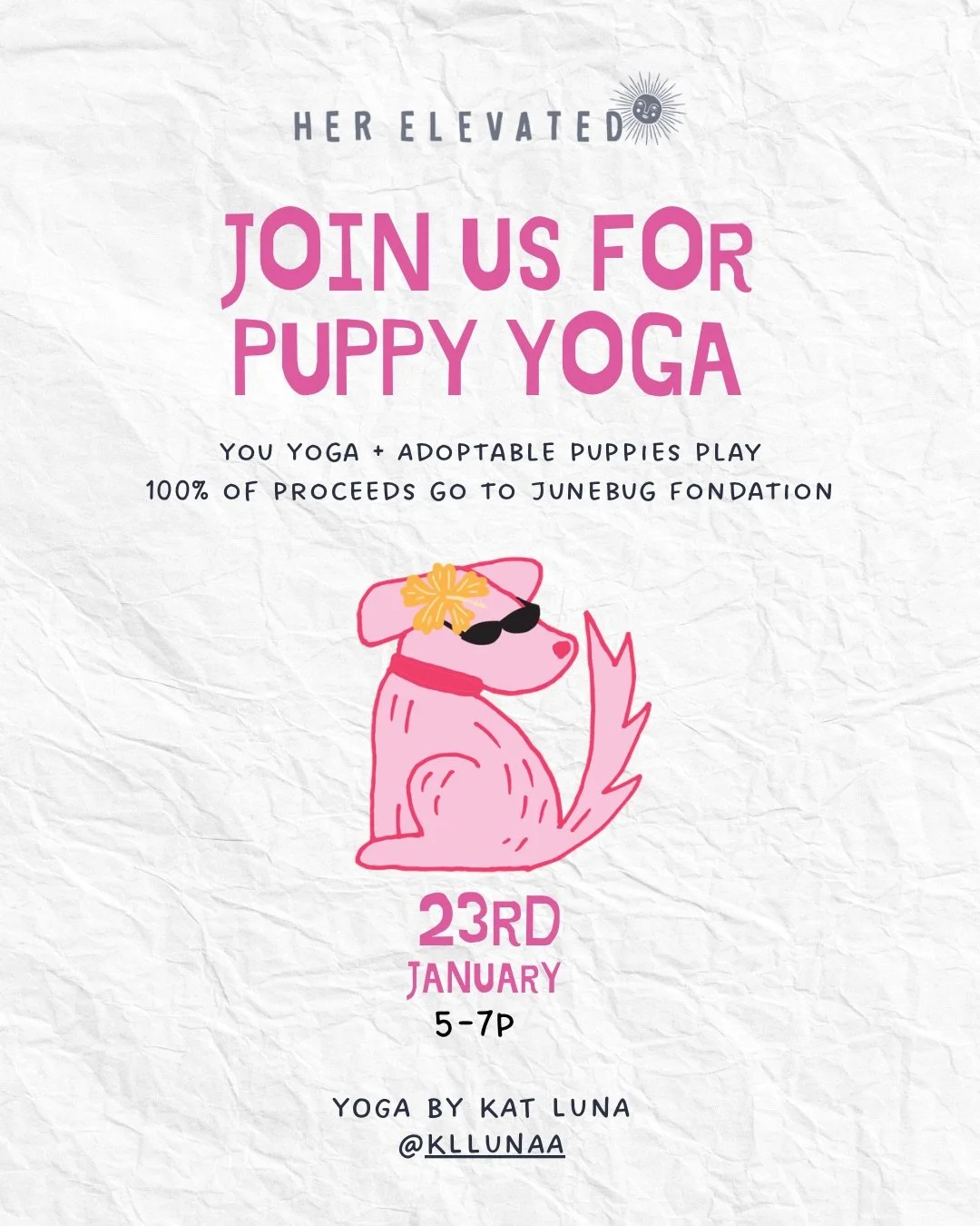 Puppy Yoga January 23rd, 2026