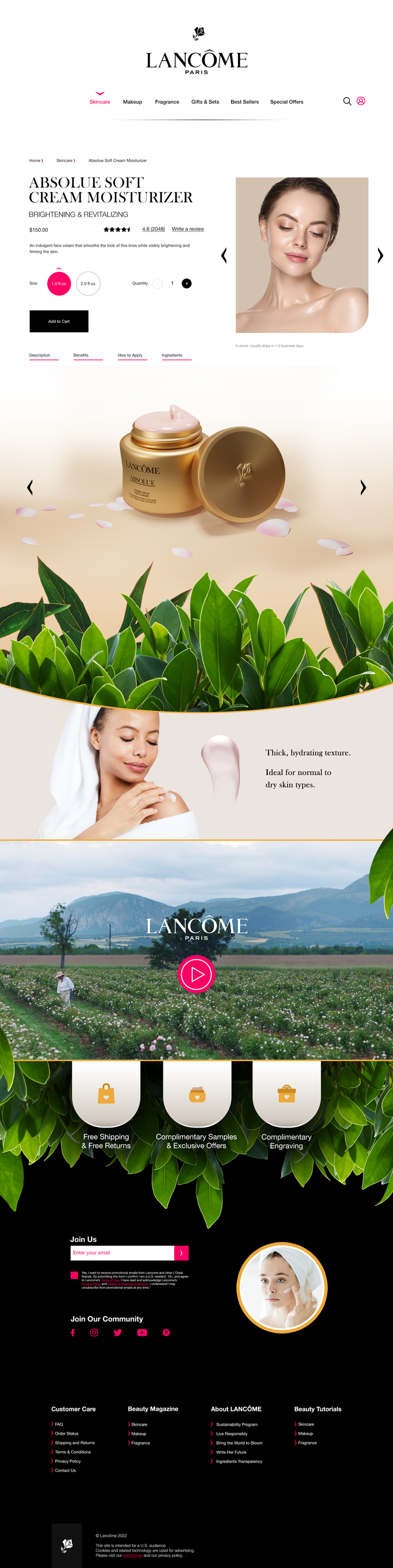 Lancome creative campaign