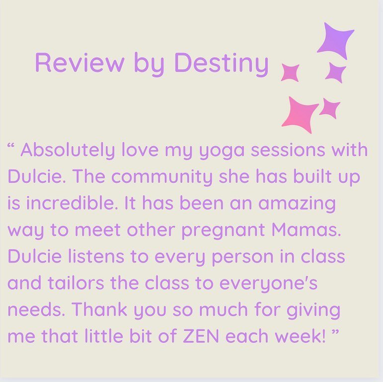 CLIENT LOVE&hellip;
Well doesn&rsquo;t it just make your day when a glorious review pops into your inbox? Love my clients!
💕
Join me each week for pregnancy yoga at Studio 24, Branksome:
Mon 19:15 and Weds 17:00 - for 75 mins of flow and blissful co