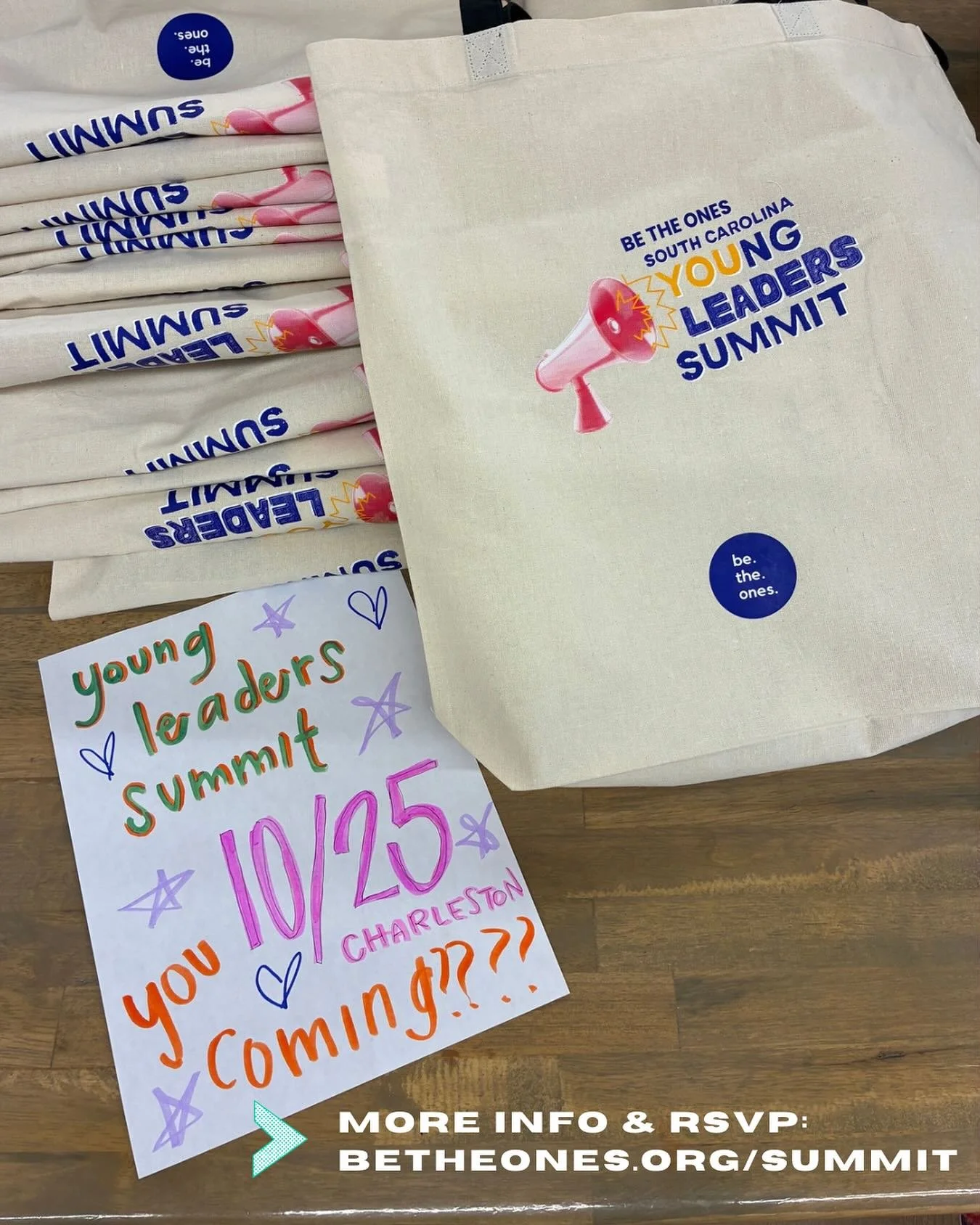 Our bags are packed & we’re ready for Saturday. 🥳
Your coming? 👋
👉 Head to betheones.org/summit to sign up today (hurry the event is almost at capacity!!!) 
📍 SC Young Leaders Summit 
THIS SATURDAY 10/25
Charleston, SC
🚗 Not i