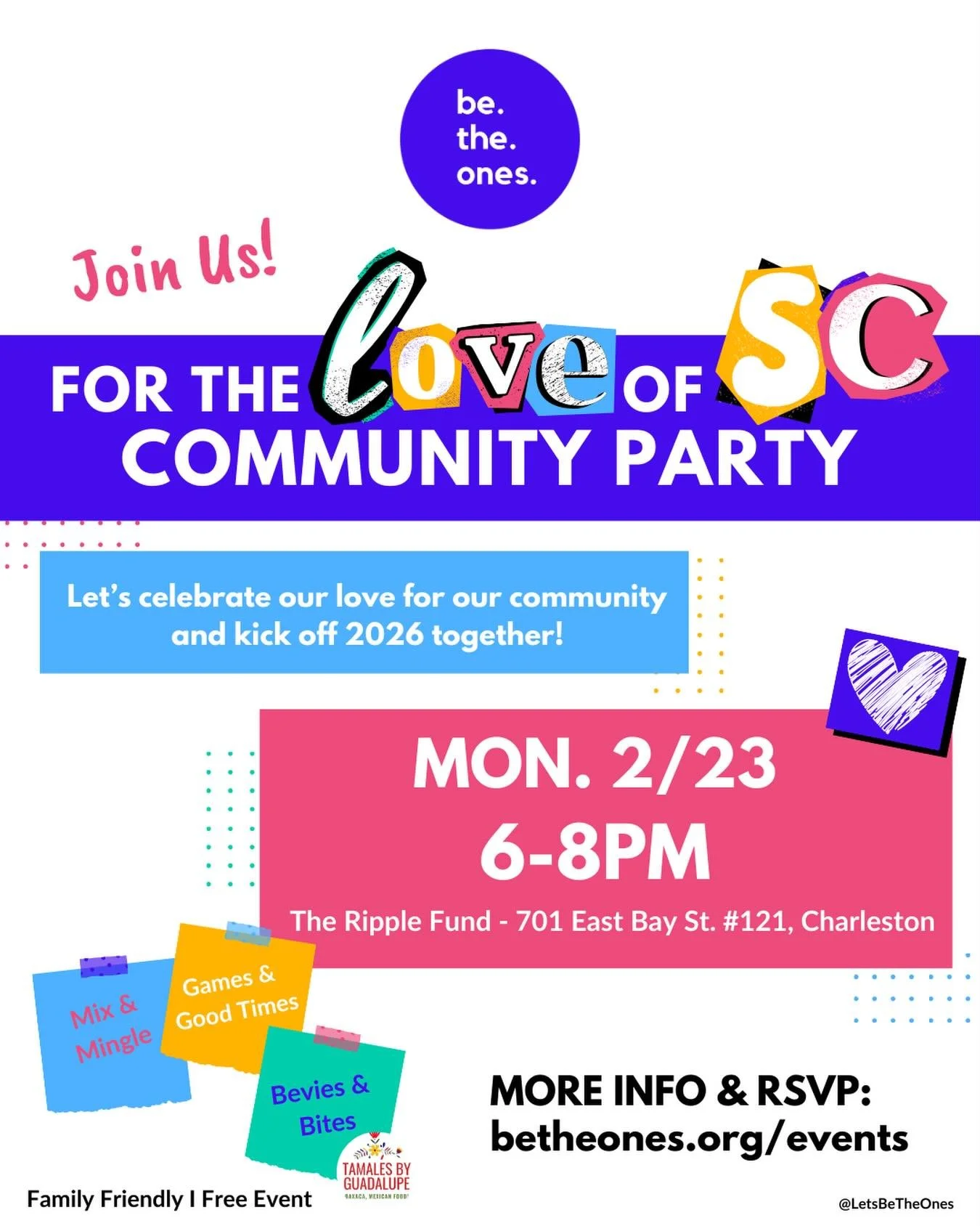 Now more than ever, we need each other - and we need community.&nbsp;

✨ We can&rsquo;t wait to gather with y&rsquo;all on February 23 for our annual For the Love of SC Community Celebration.

We&rsquo;re bringing folks together to celebrate our love