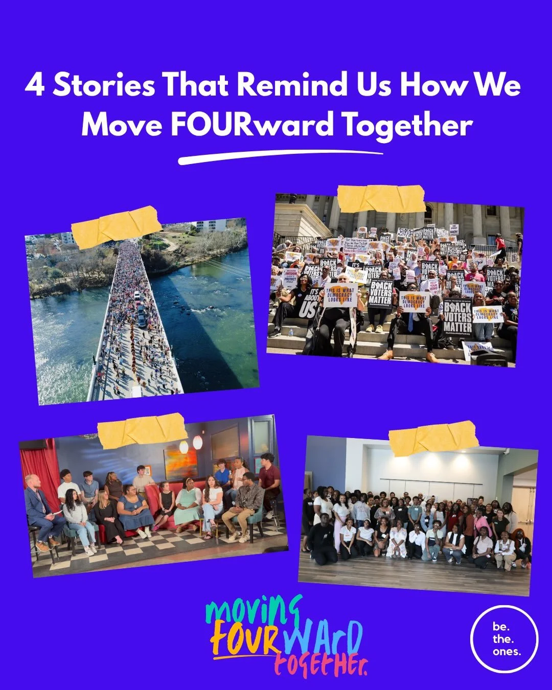 ✨Four stories of what it looks like to keep Moving FOURward Together. 

As we celebrate Be The Ones 4th birthday, we&rsquo;re sharing four short stories about the people, moments, and lessons shaping where we&rsquo;ve been and where we go next.

👉 S