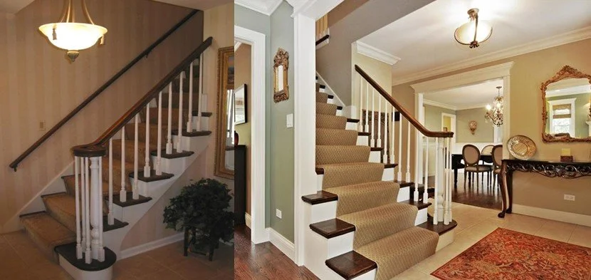 BEFORE & AFTER FOYER - ARCHITECTURAL DESIGN BY MOCO HANDYMAN