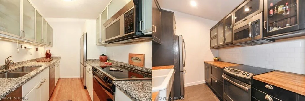 BEFORE & AFTER LOFT KITCHEN - BACKSPLASH TILE BY MOCO HANDYMAN