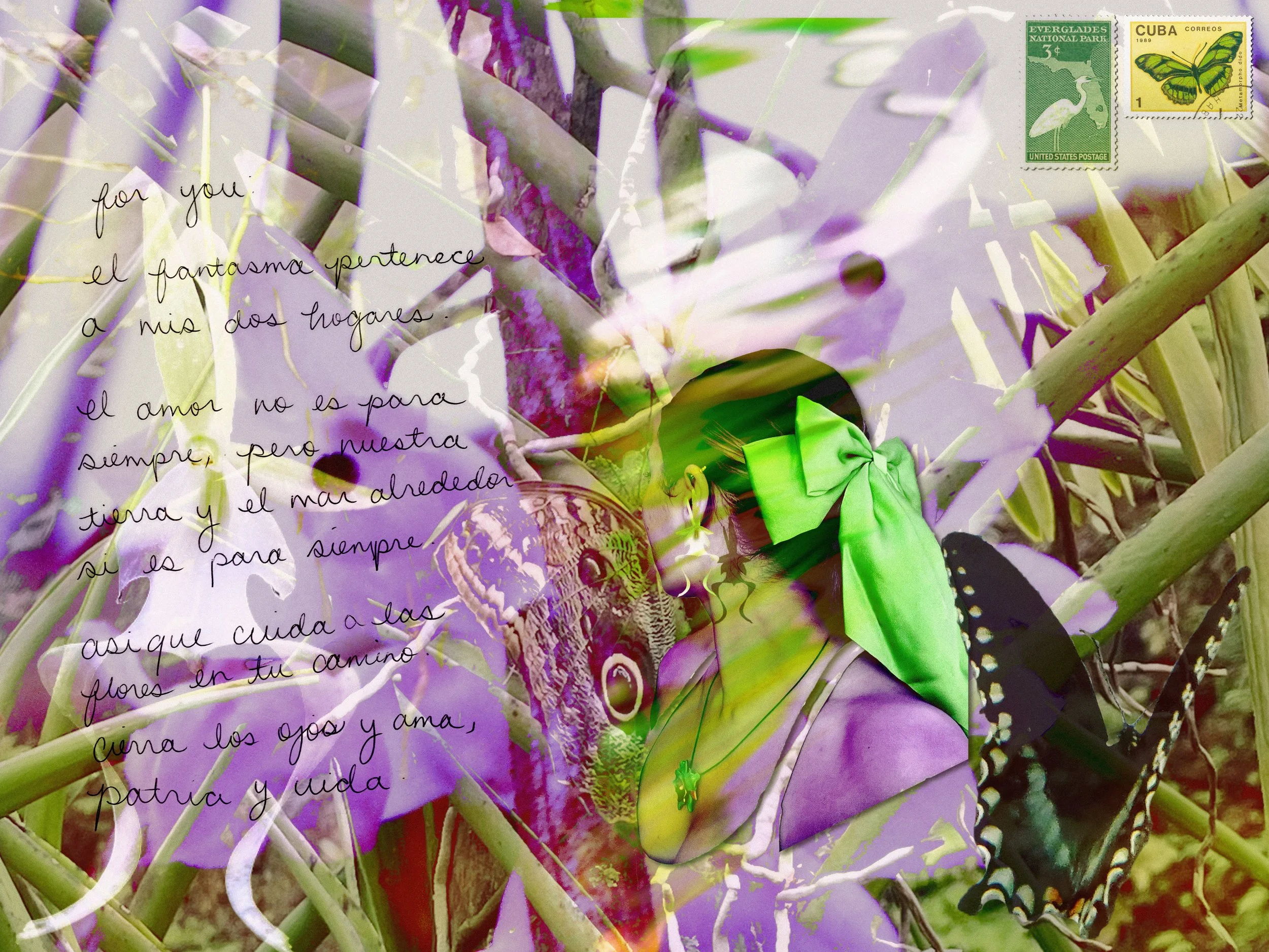2. Carta de Amor de Cuba y la Florida para la Orquidea Fantasma - 2023, digital collage, self portrait, photography_smallversion.jpg