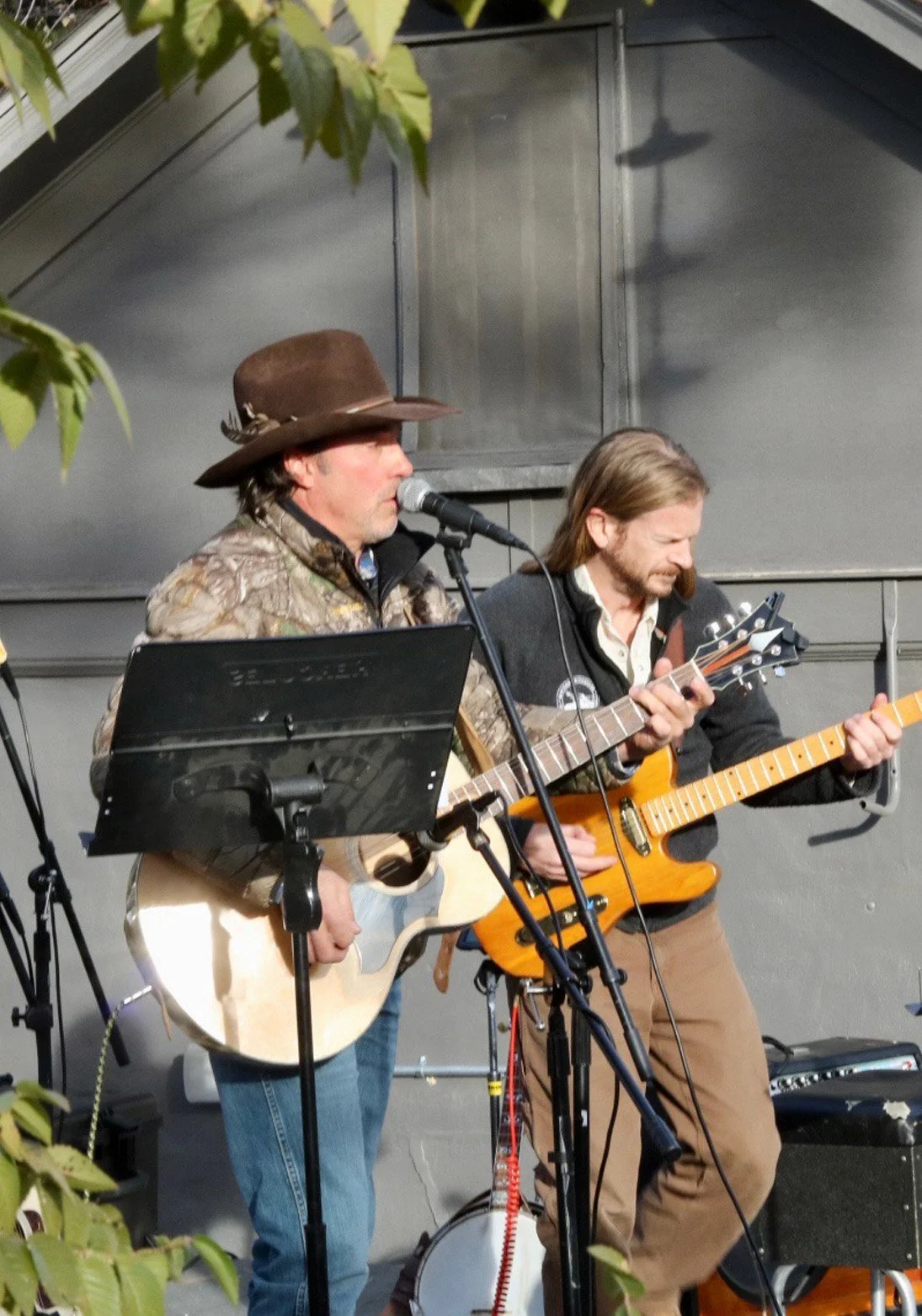 Live music stage at a private event venue in Lyons Colorado with outdoor seating