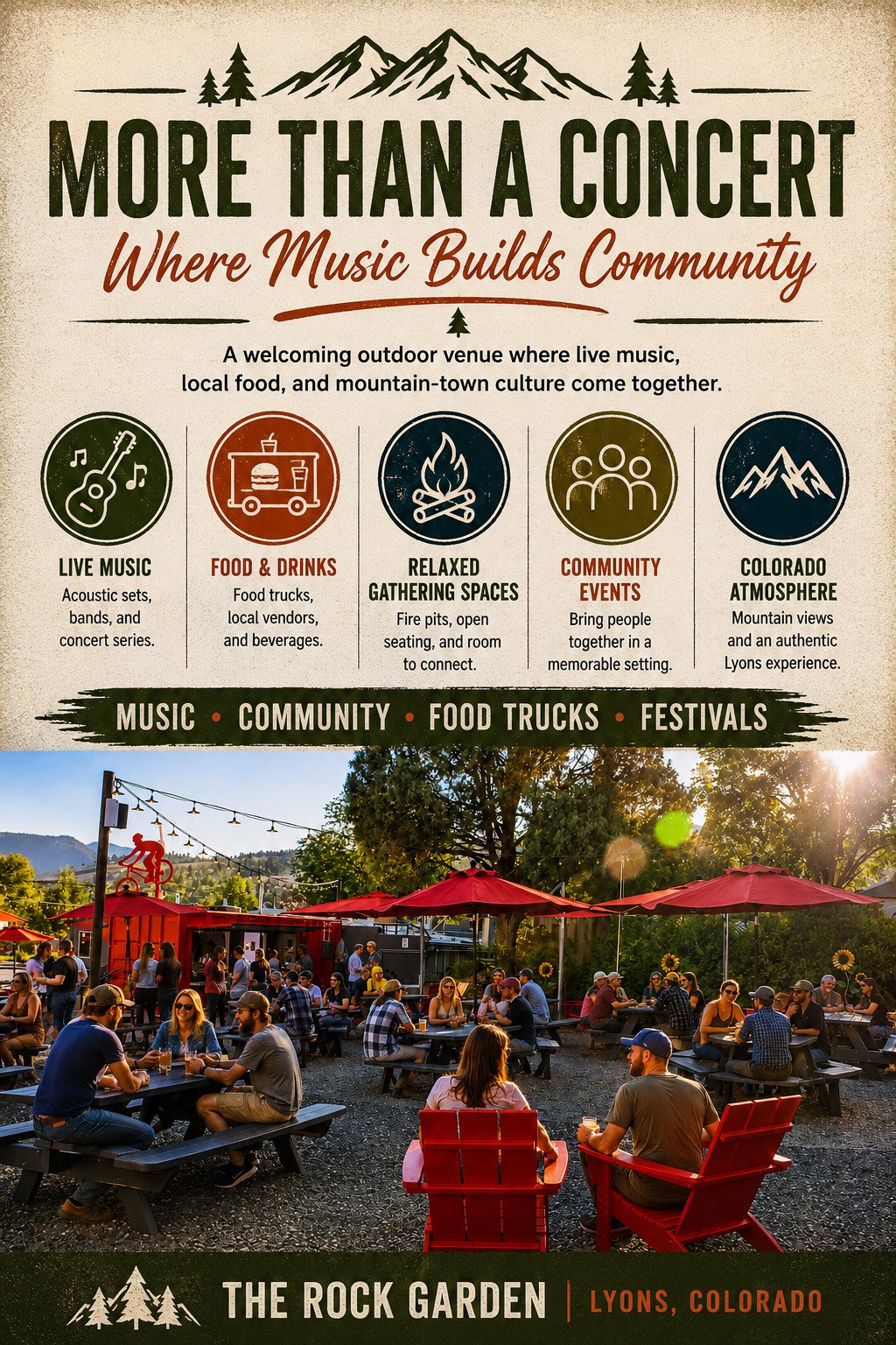 outdoor music in Lyons Colorado