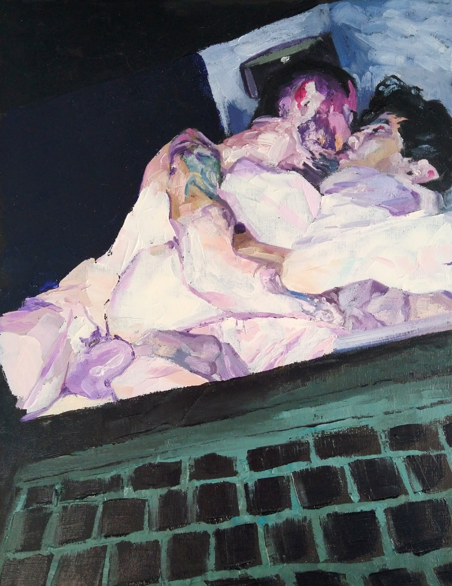 Entwined (Joaquin Santana x Ethan Metz)
Oil on canvas, 14"x16"