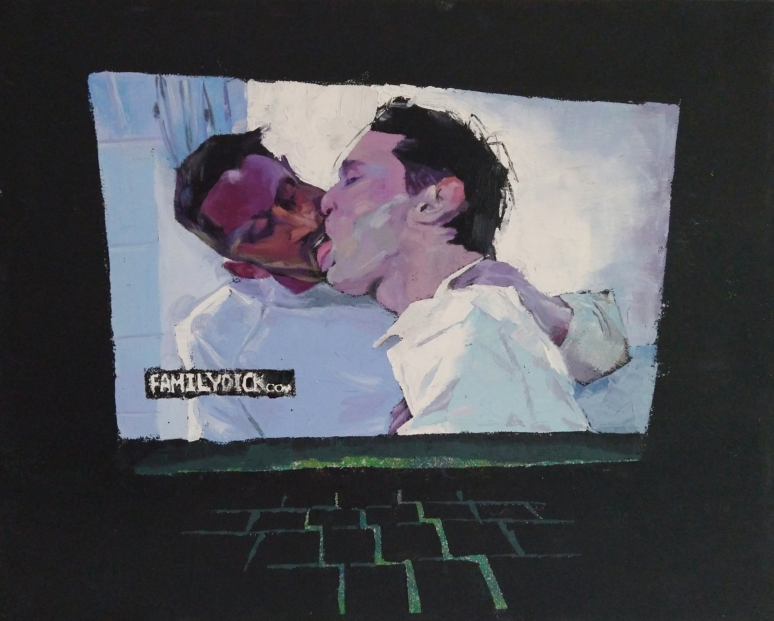 FamilyDick
Oil on reclaimed canvas, 16"x20"