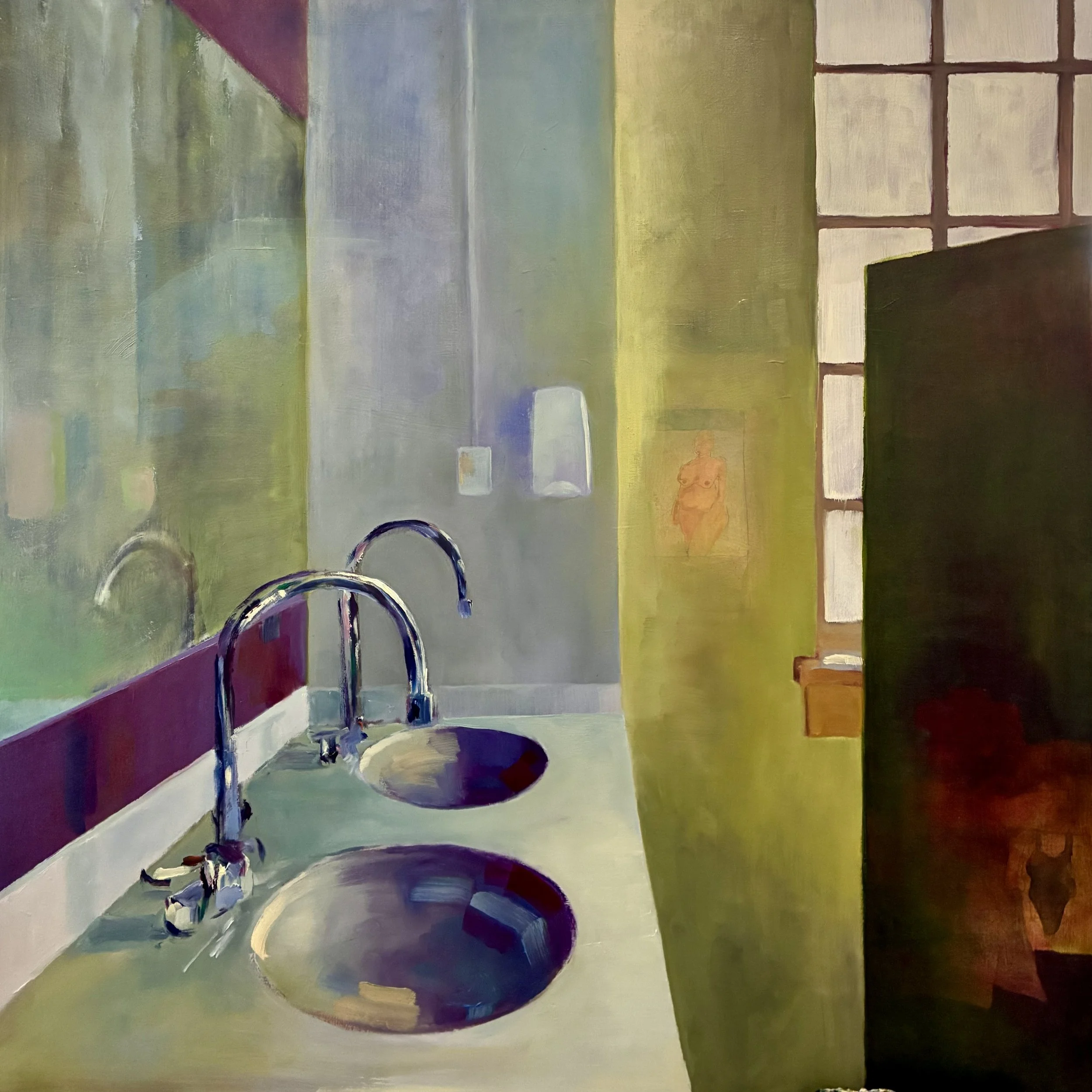  Madam , 2026. Oil on birch plywood, 24" x 24".