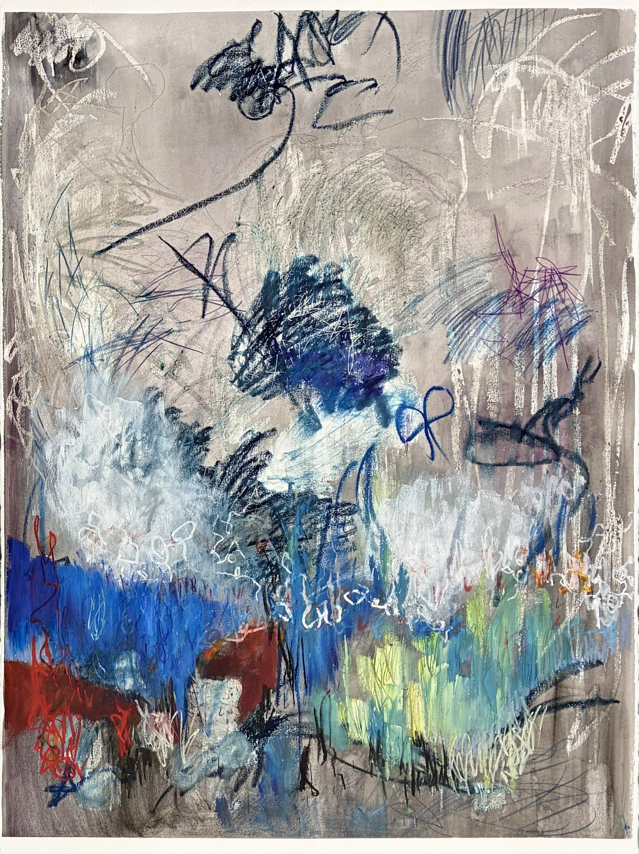  Tempest , mixed media on Arches paper, 30" x 22"