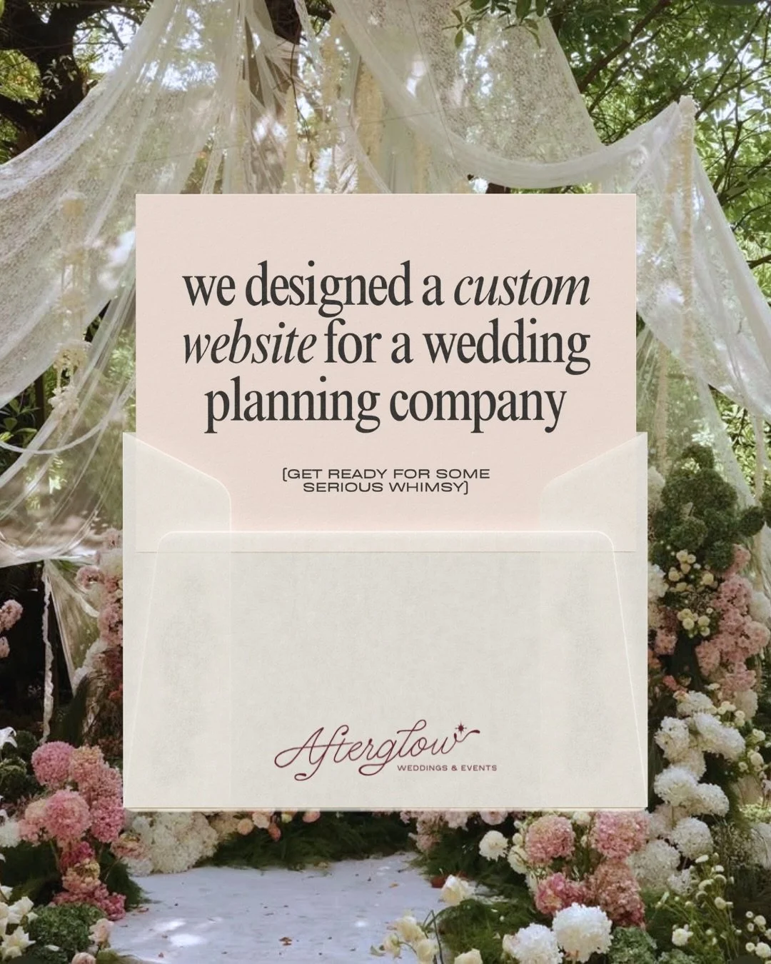 A custom website in full bloom 🌸💍 

Our Essential Brand refresh for Afterglow Weddings &amp; Events plus a stunning website overhaul 💻&nbsp;

Their previous website and branding didn&rsquo;t quite match their seamless quality of their services, so