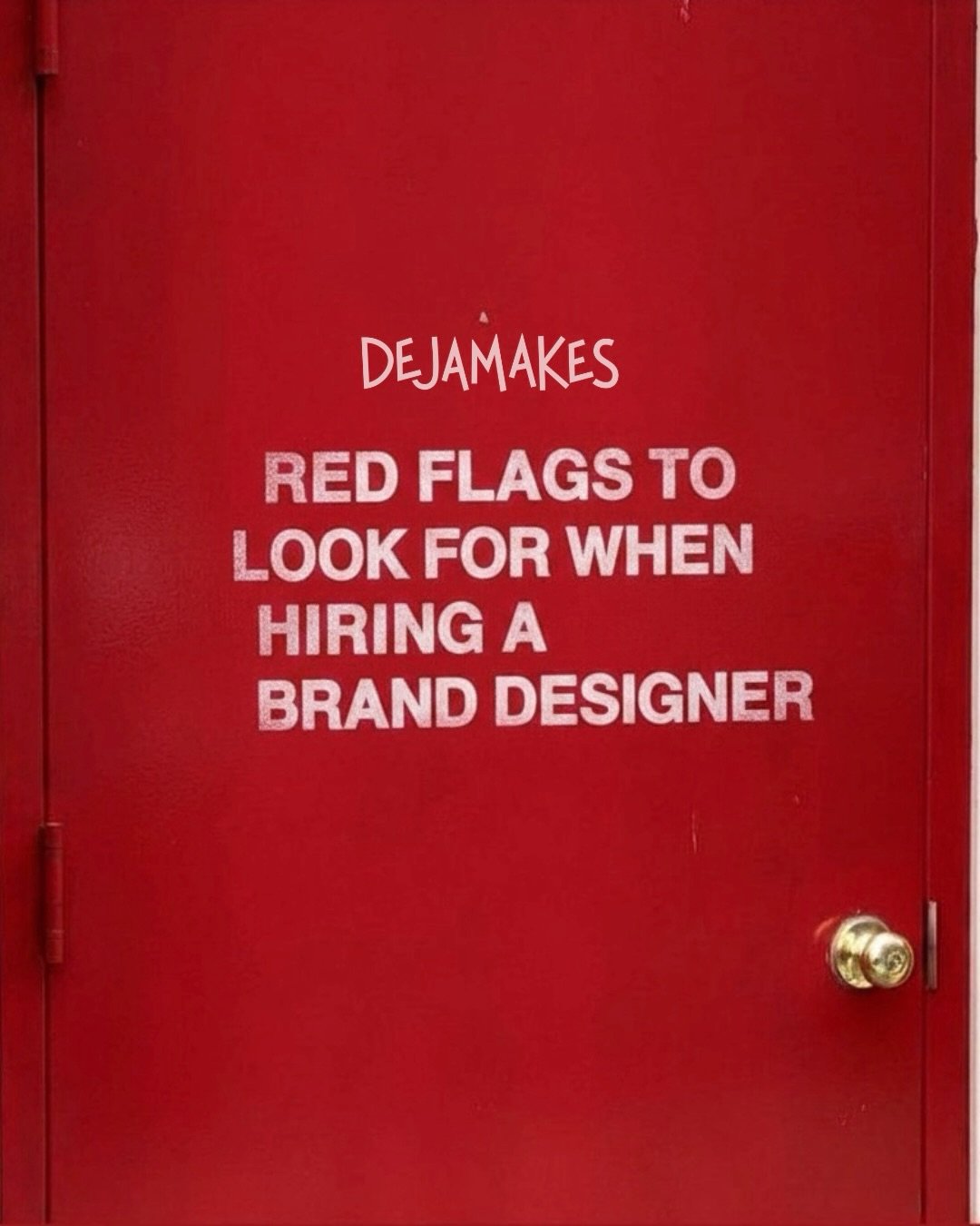 If you see any of these red flags when you&rsquo;re searching for the right brand designer, you have our permission to run!!! 🏃🏽&zwj;♀️💨

Because hiring a designer is a huge decision, one that we know you don&rsquo;t make lightly.

That&rsquo;s wh