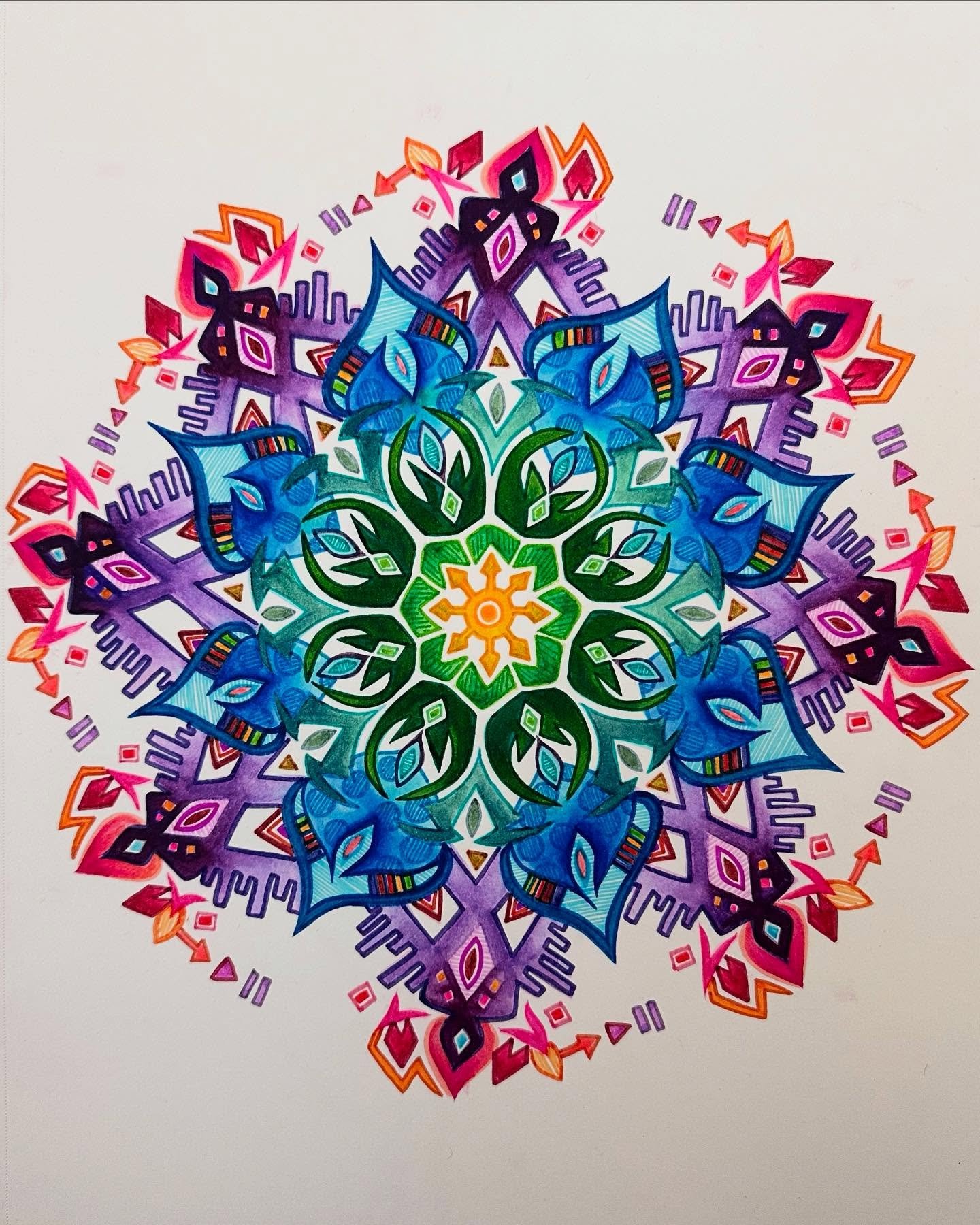 A little over a year ago, I set a boundary with myself: NO MORE DRAWING MANDALAS for at least a month!

I was bored of drawing mandalas. I had been drawing them all the time constantly. It was feeling like a creative copout. I wanted to rely less on 