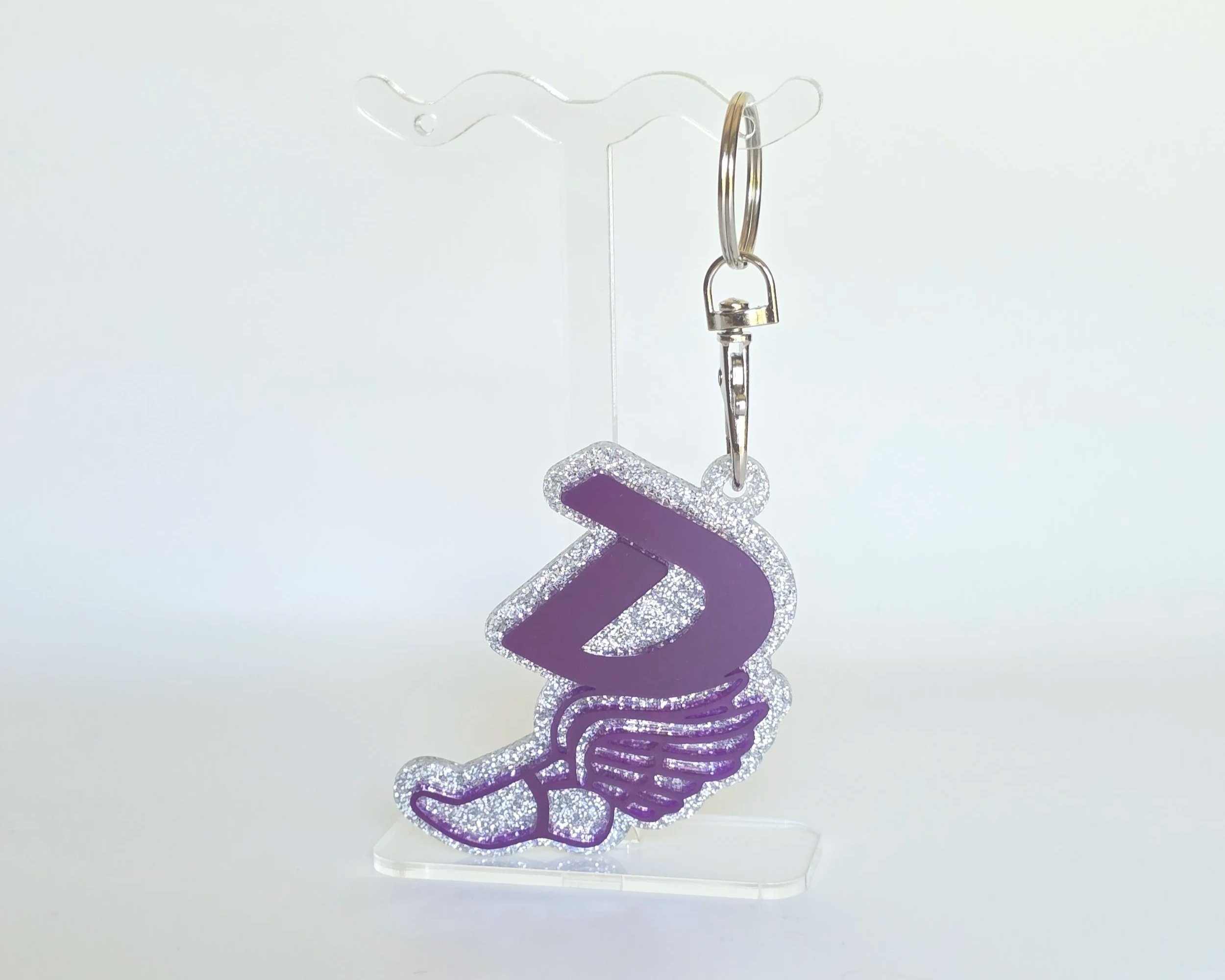 Custom High School Track Keychain