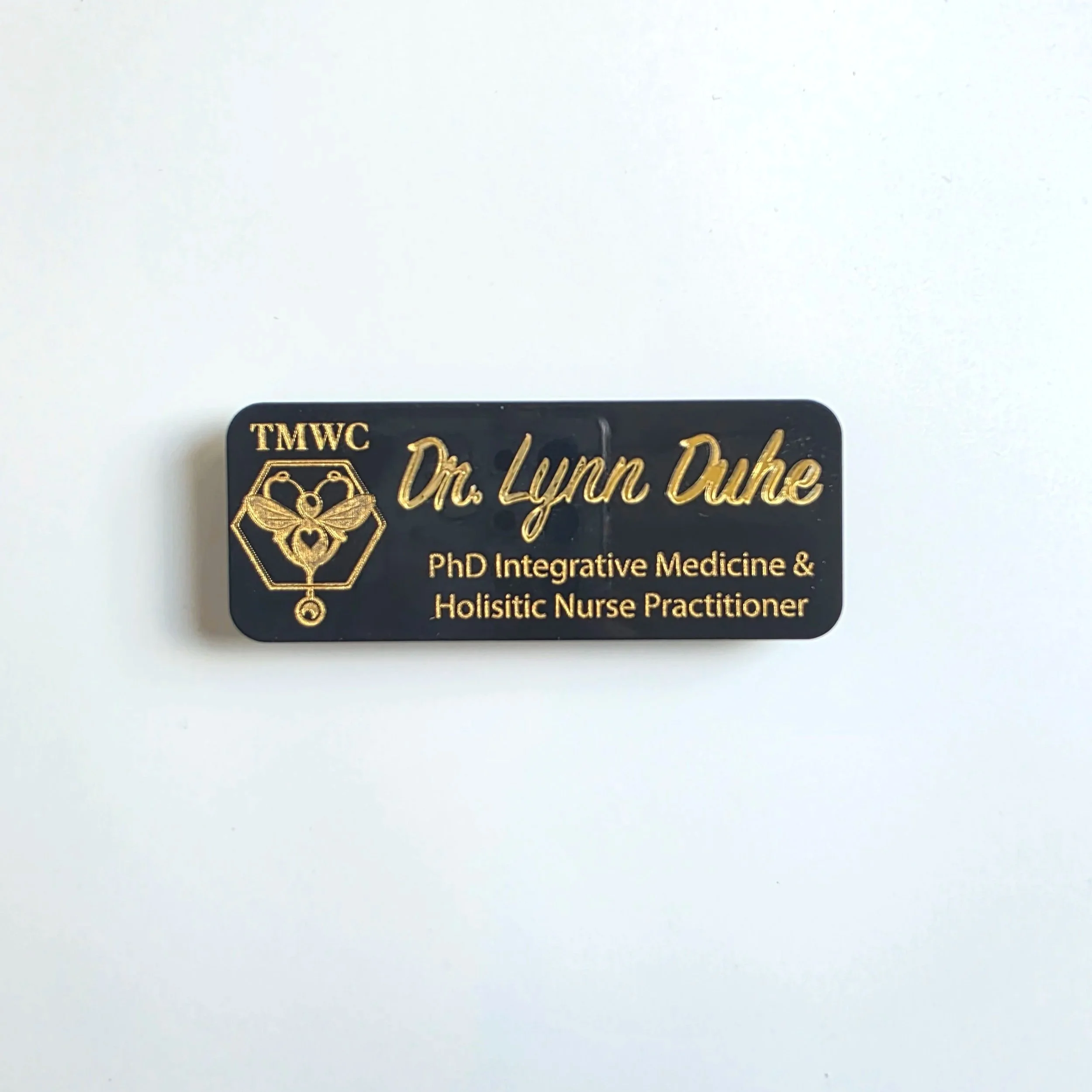 Custom Name Tag - acrylic & paint filled