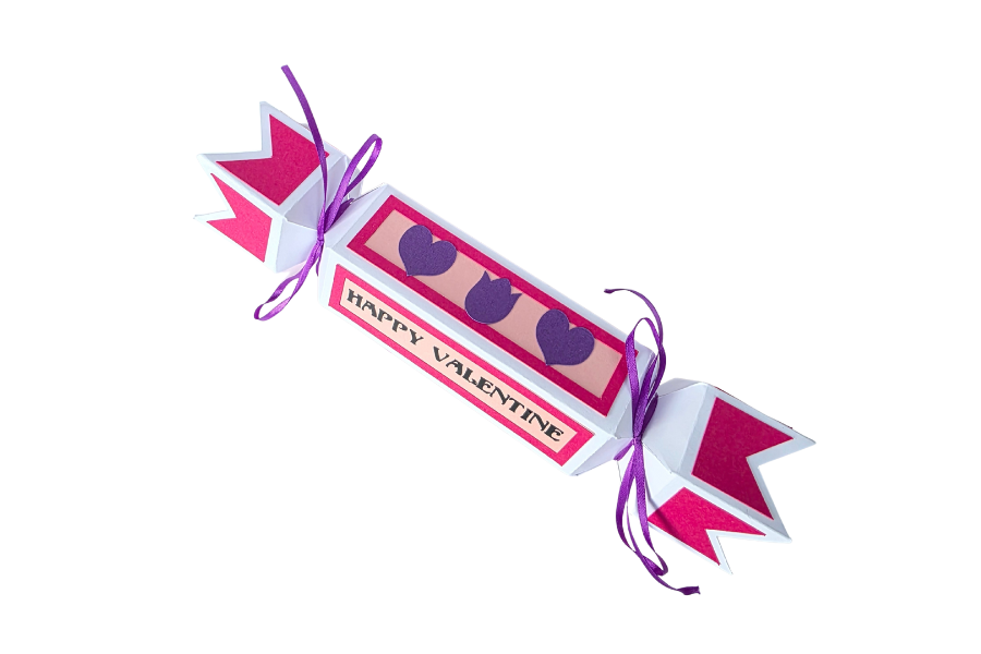 Handmade Happy Valentine Cracker Box SVG