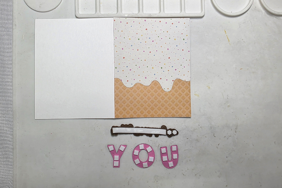 Birthday card with foam tape