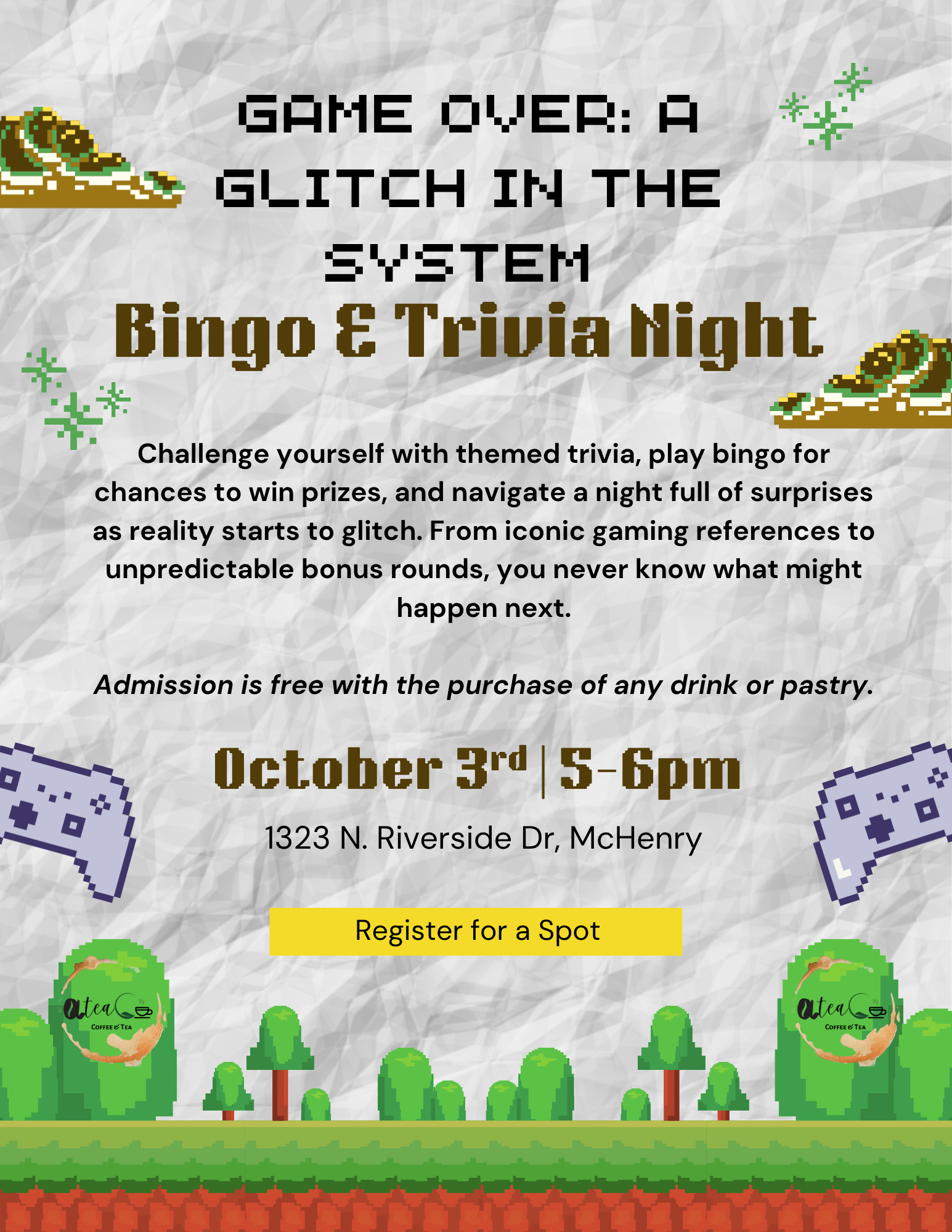 Game Over: A Glitch in the System Bingo & Trivia Night
