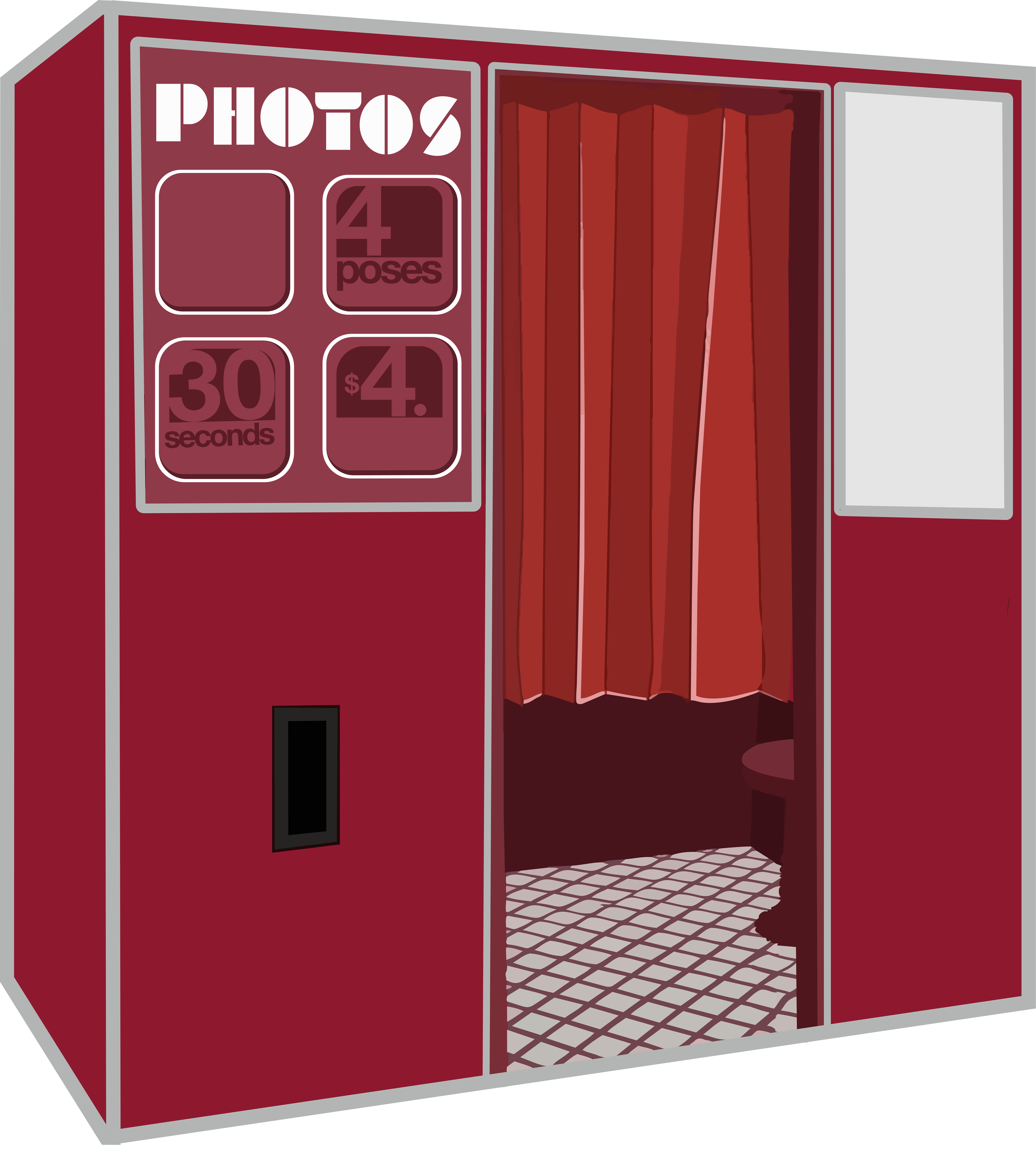 Digital Red Illustration of Booth By Bryant San Diego Location.