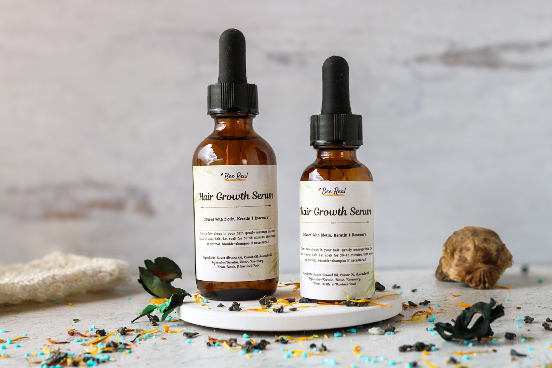 Hair Growth Serum - Made with Biotin, Keratin, & Rosemary