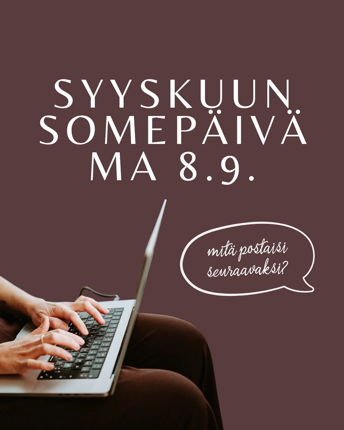 Huh &mdash; ei voida olla ainoita, joilla syksy l&auml;hti k&auml;yntiin ihan supervauhdikkaasti 😅

Sen my&ouml;t&auml; ollaan huomattu, ett&auml; somepostausten ajastaminen on kyll&auml; ihan mielet&ouml;n apu (vaikka pienelt&auml; asialta ehk&auml