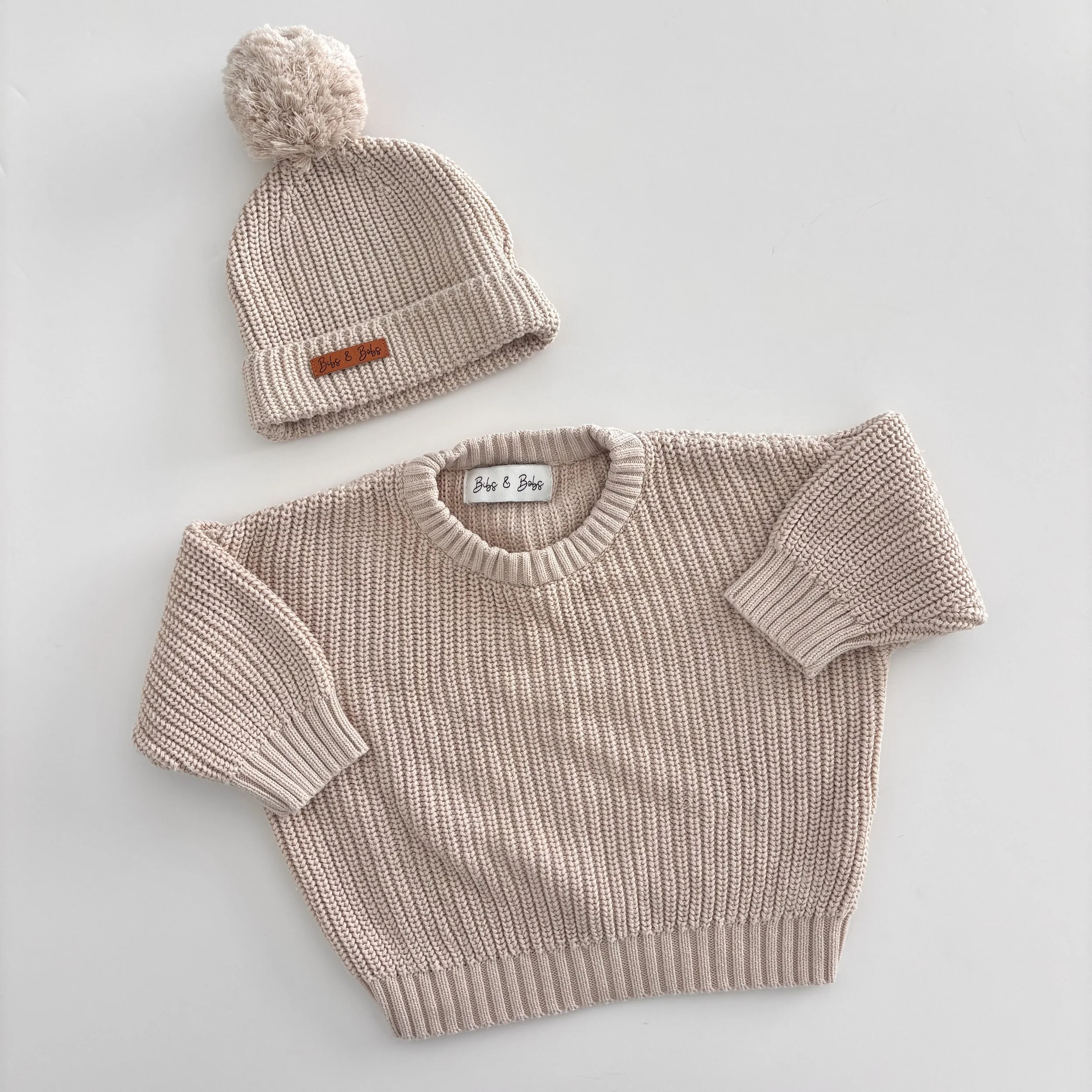 Re-loved 0-6M Bibsandbobs Knit Jumper & Beanie