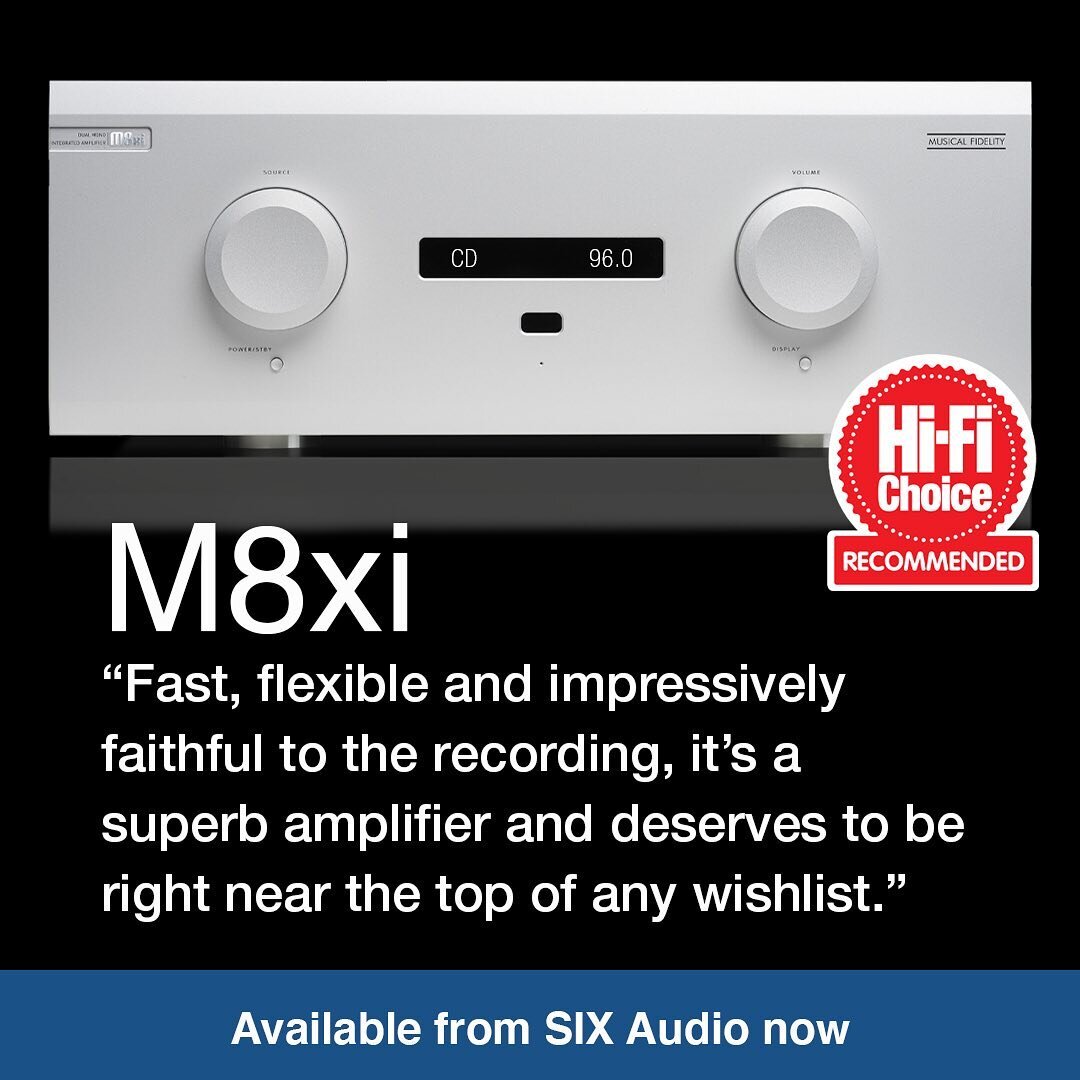 Now available from SIX Audio, the award-winning NEW Musical Fidelity M8xi Integrated Amplifier @musical_fidelity

More details: 
https://bit.ly/2Y42ZLO
.
.
#musical_fidelity #musicalfidelity #musicalfidelitym8xi #m8xi #amplifier #integratedamplifier 