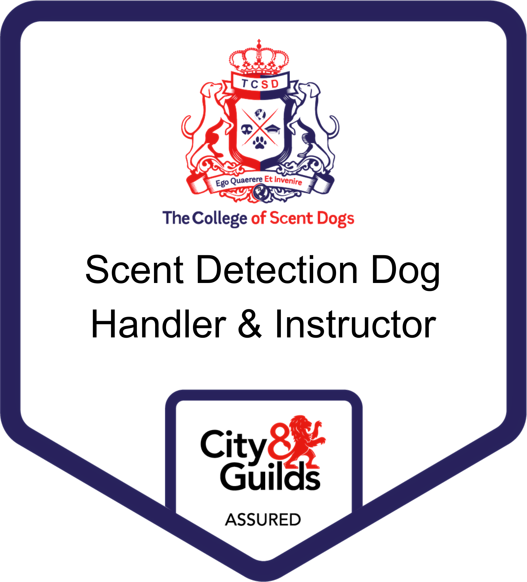 The College of Scent Dogs. City & Guilds Assured Credentials Scent Detection Instructor