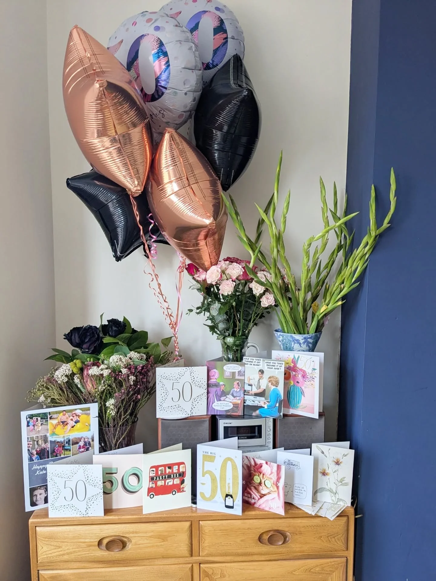 I hit 50 earlier this week and just wanted to say thank you to everyone for making it special with messages, cards, presents and making time to elebrate with me -  I was so touched. 
We had a lovely evening on saturday with cocktails and dinner