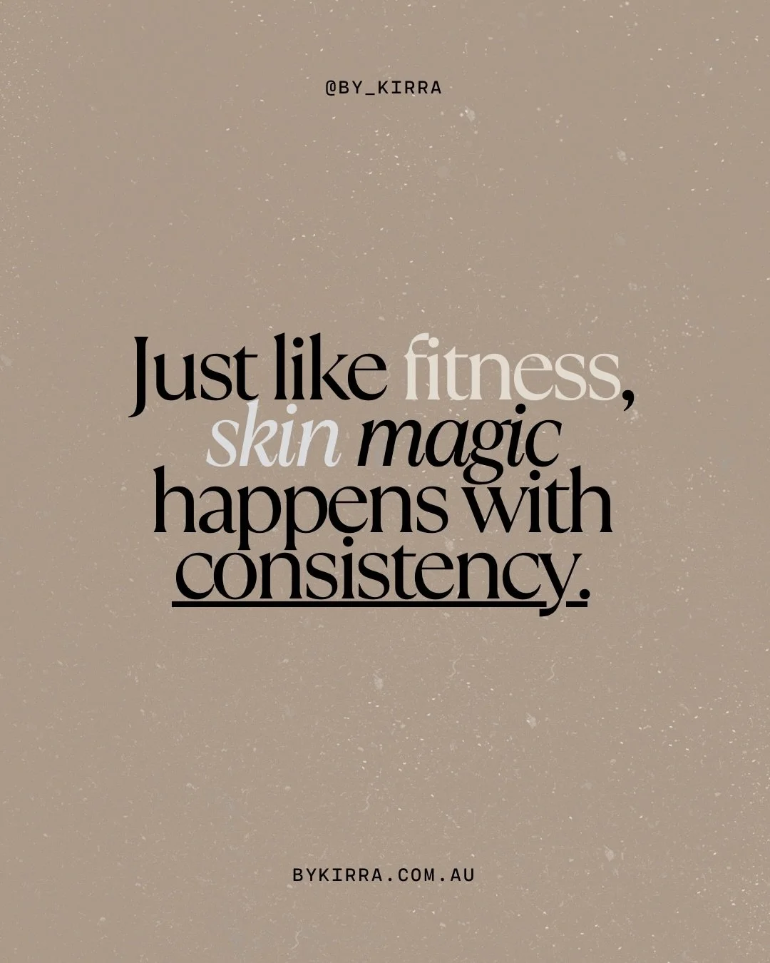 Your skin is just like your body.

You wouldn&rsquo;t expect lifelong fitness results from one workout, so why expect that from one facial?

Consistency is where the magic happens. ✨

Small appointments. Big long term results
