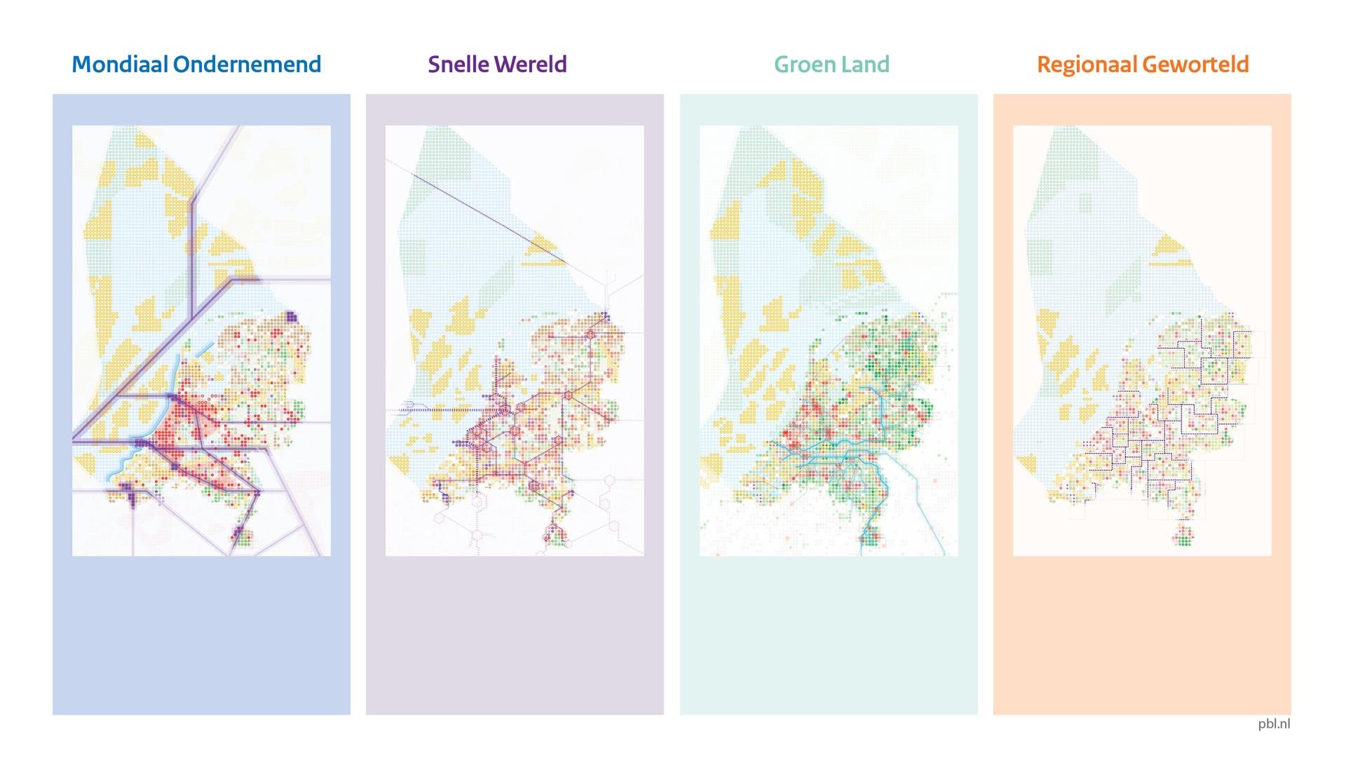 Ruimtelijke Verkenning 2023: Vier scenario's voor de inrichting van Nederland in 2050