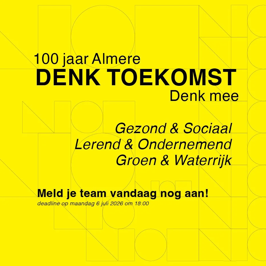 Platform Ontwerp NL zoeken ontwerpteams voor Toekomstatelier 100 jaar Almere