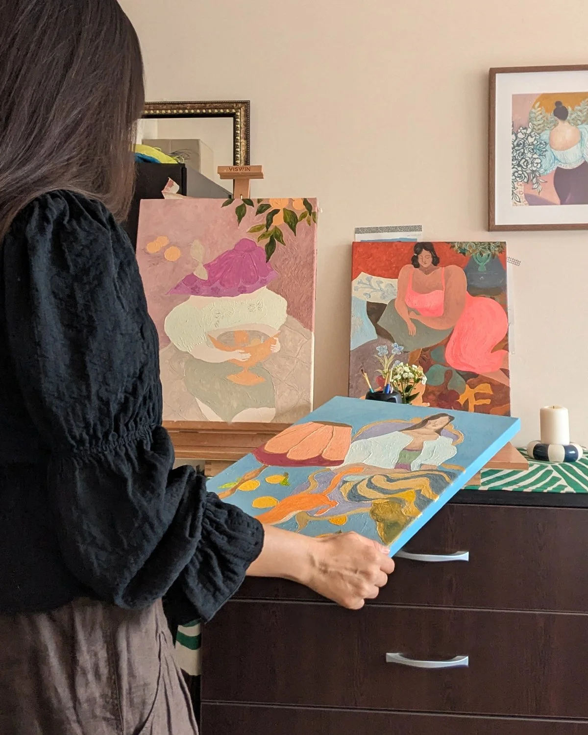 Only a few weeks until @theotherartfair London.

I&rsquo;m finishing the last paintings that will debut at the fair, and it feels like crossing a line I&rsquo;ve avoided for a while.
A reminder that pressure can be good, if you give yourself a chance