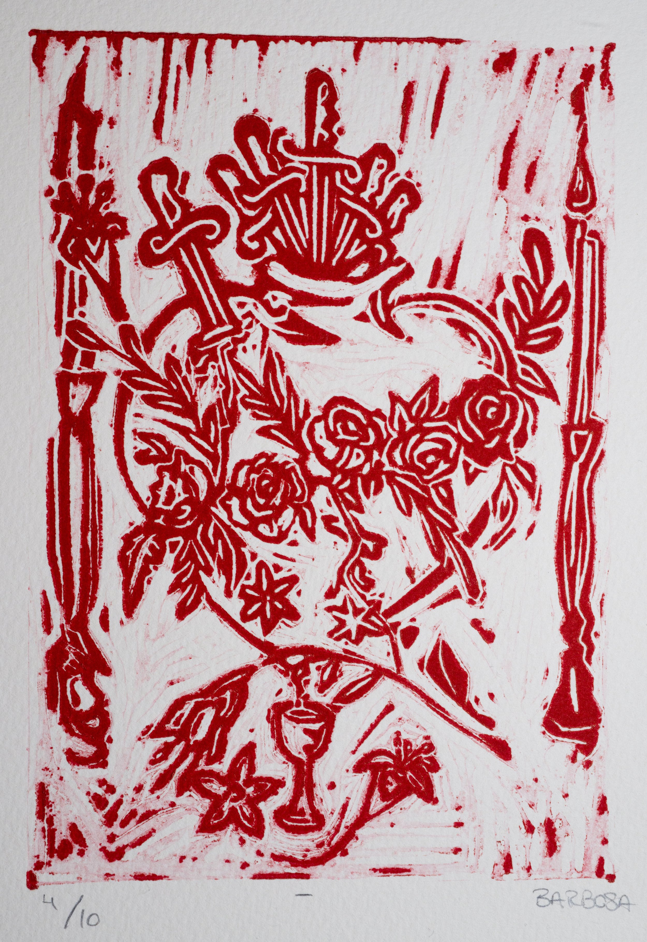 Untitled Linocut Print