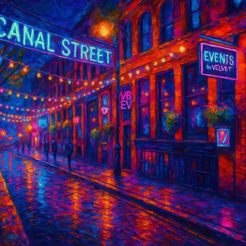 Canal Street but make it Velvet... where boutique luxury meets bold nights out. Indulgent suites, Balcony Rooms, and penthouses designed to wow; indulgent cocktails in velvet bar... that&rsquo;s how you stay, drink and play in the heart of Manchester