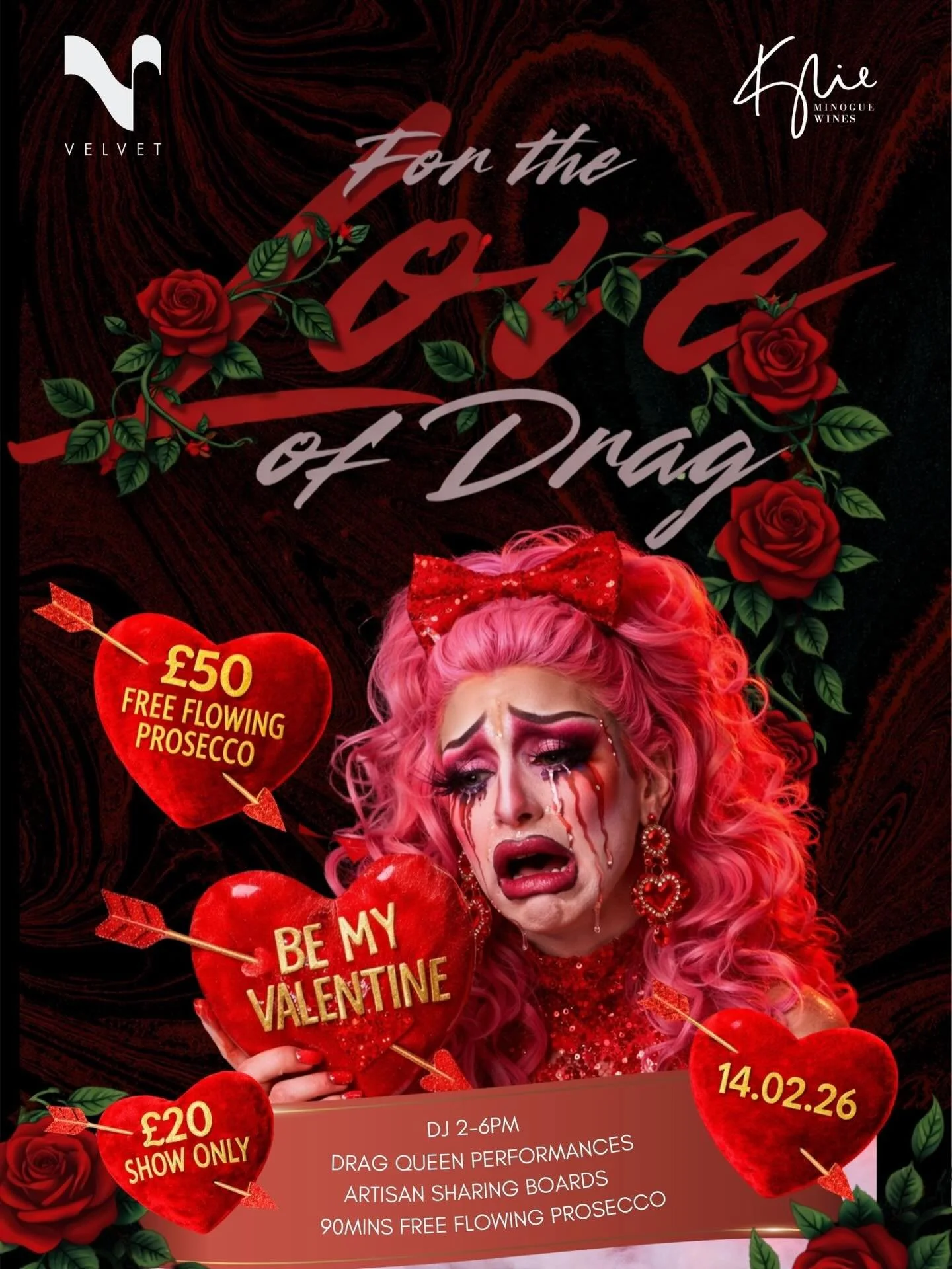 Valentine&rsquo;s&hellip; but make it drag, drinks &amp; delicious chaos! 🫶🏻🍾

FOR THE LOVE OF DRAG is taking over Valentine&rsquo;s at Velvet Manchester with fierce queens, outrageous performances, big singalongs and energy that says &ldquo;one m
