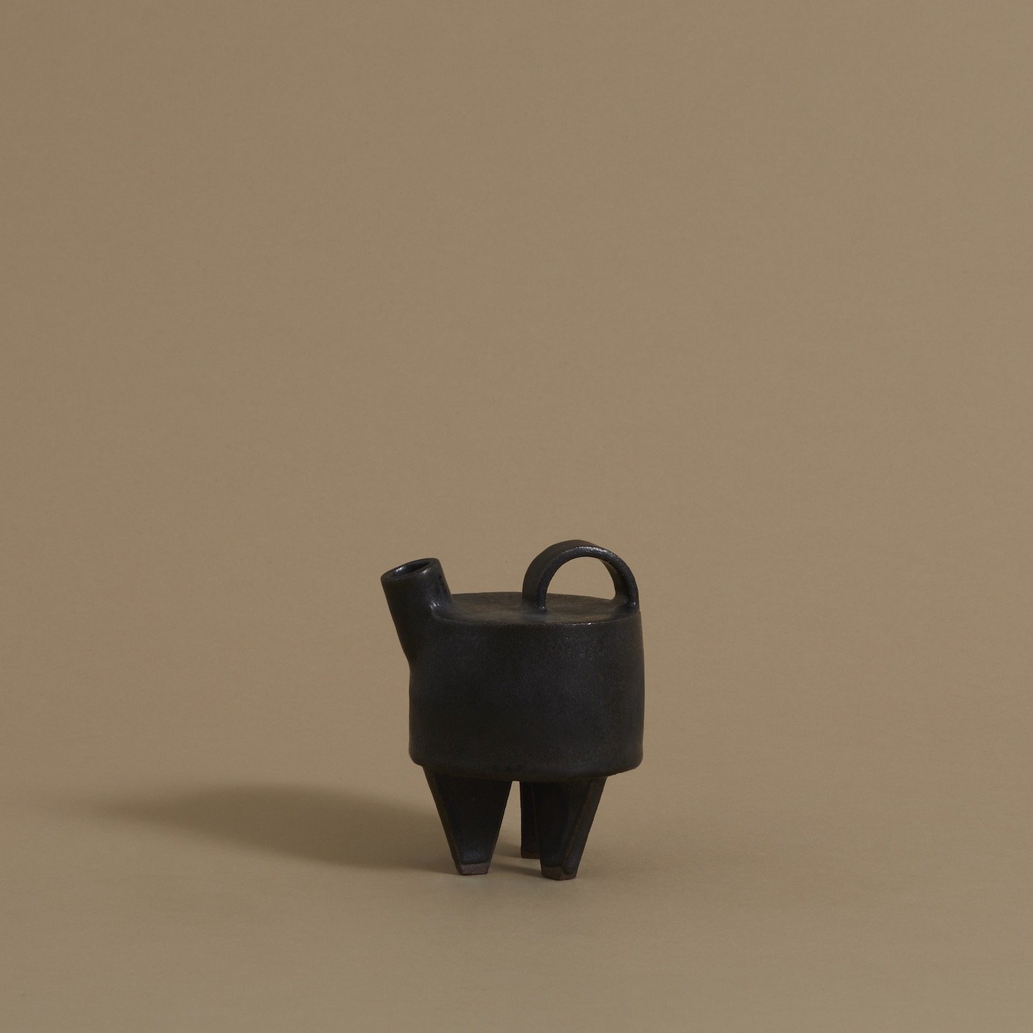 Bottle, Black Glaze