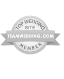 Logo of TeamWedding.com with text 'Top Wedding Site Member' in a circular badge design.