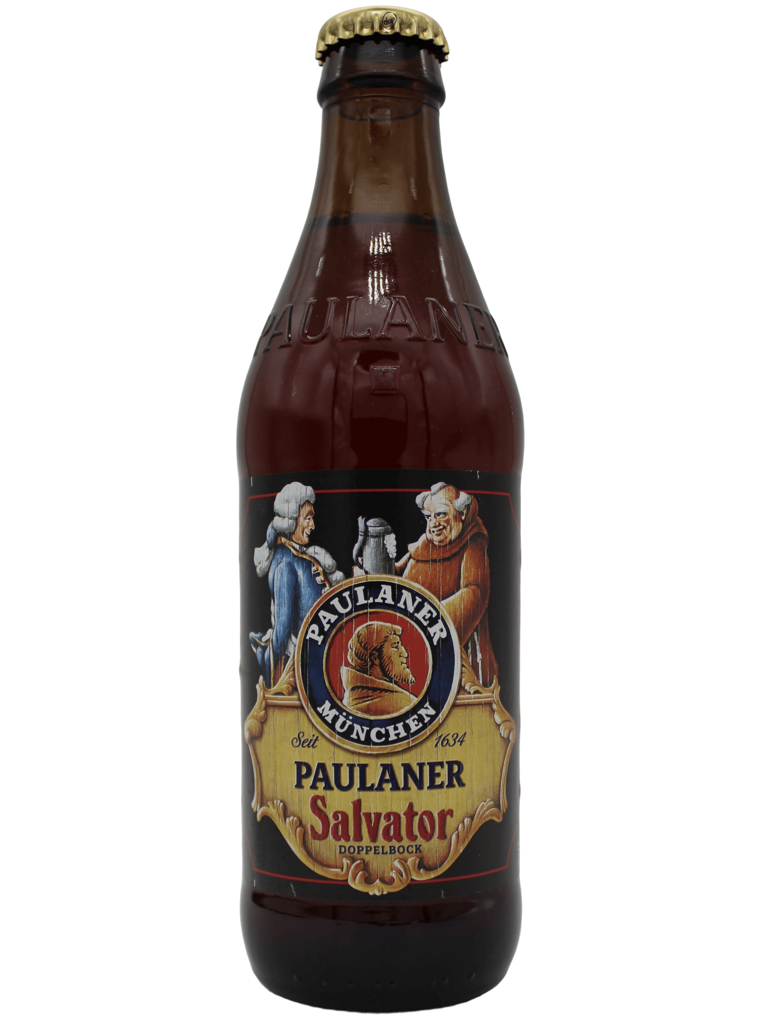 Paulaner Salvator 7.9% Doppelbock 330ml Bottle – rich Munich double bock with caramel and dark fruit notes