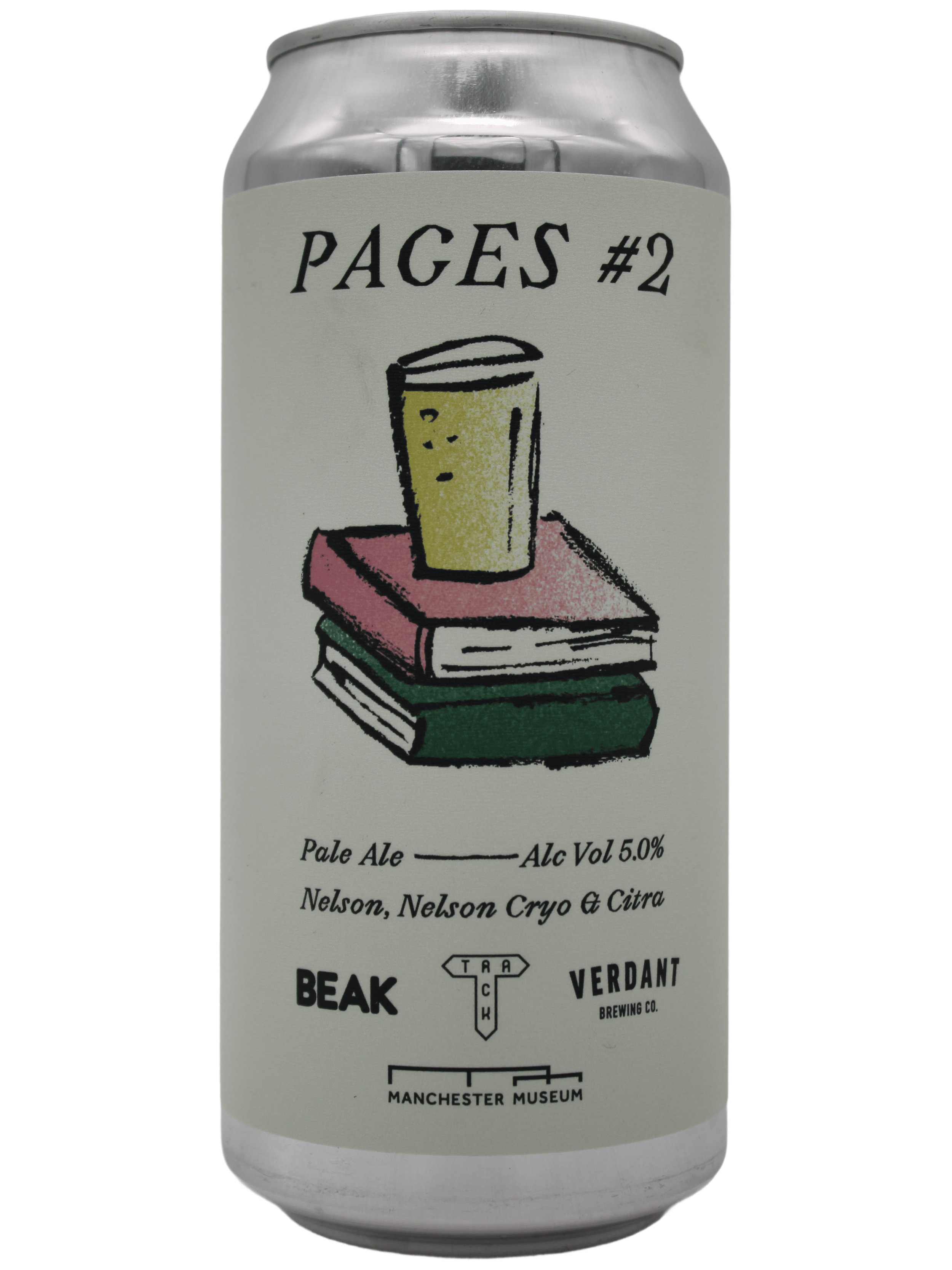 Track PAGES #2 5.0% NE Hazy Pale Ale 440ml Can – hazy pale with gooseberry, grape and lime hop character