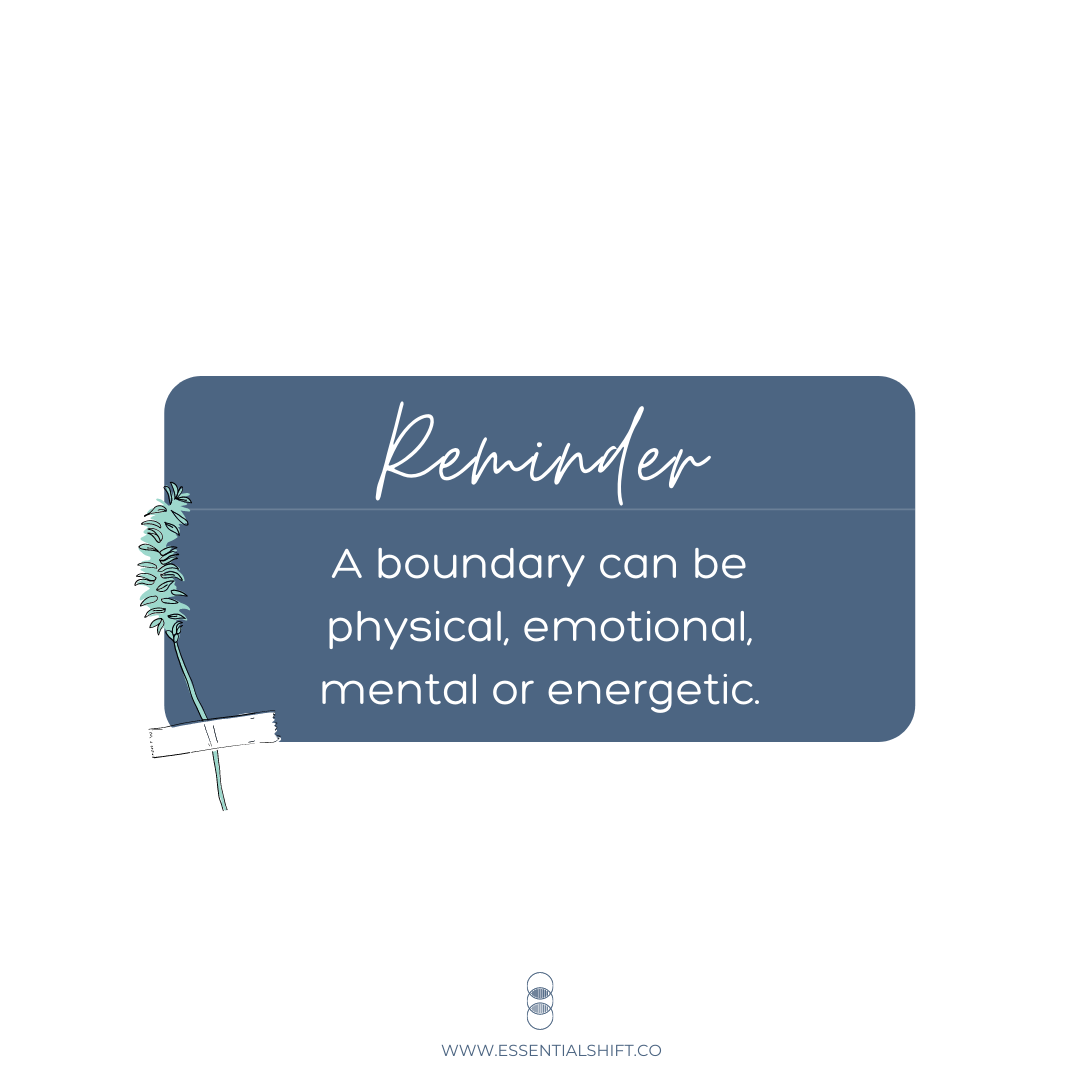 How to set a boundary — Essential Shift